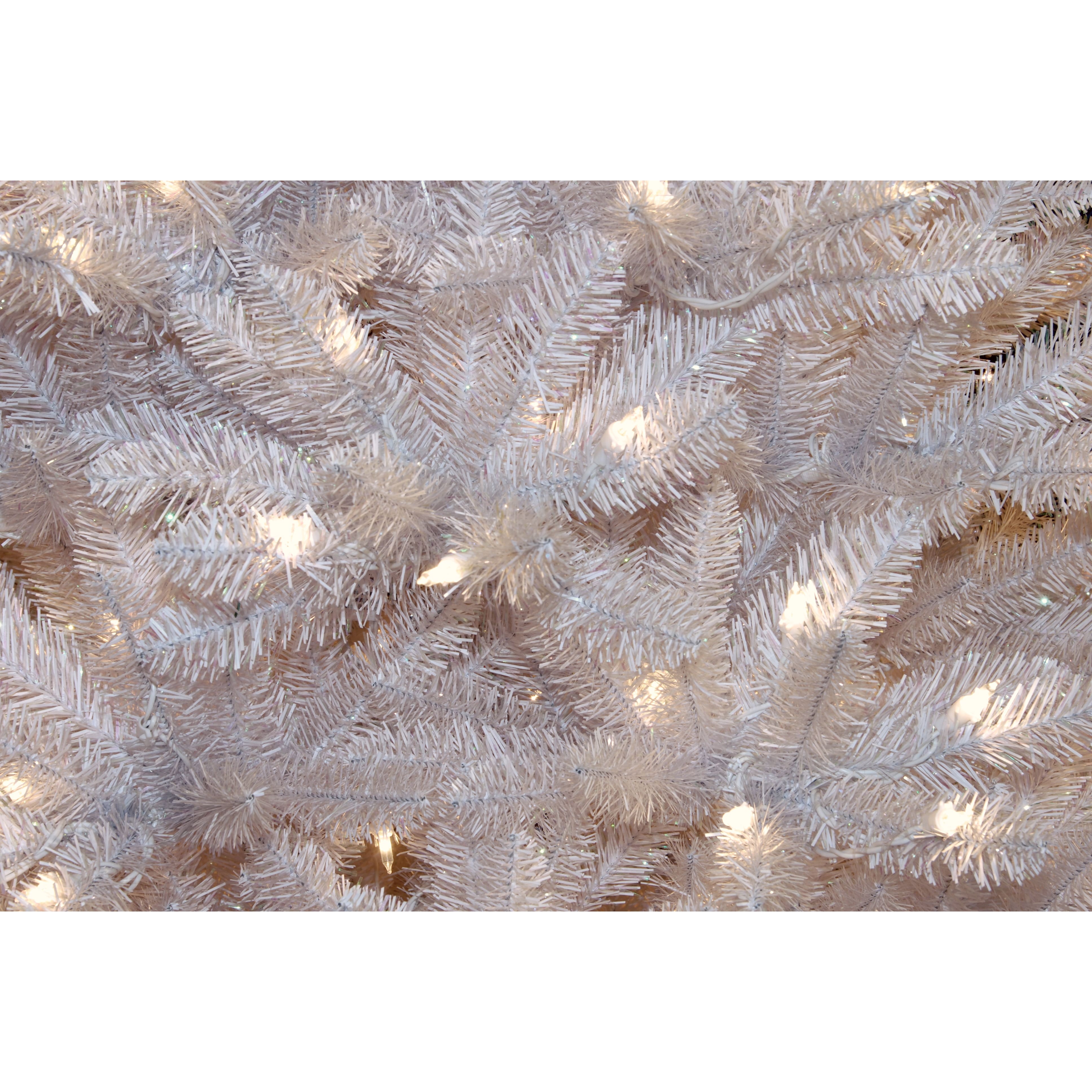 6.5ft. Pre-Lit Dunhill® White Fir Artificial Christmas Tree, Clear Lights