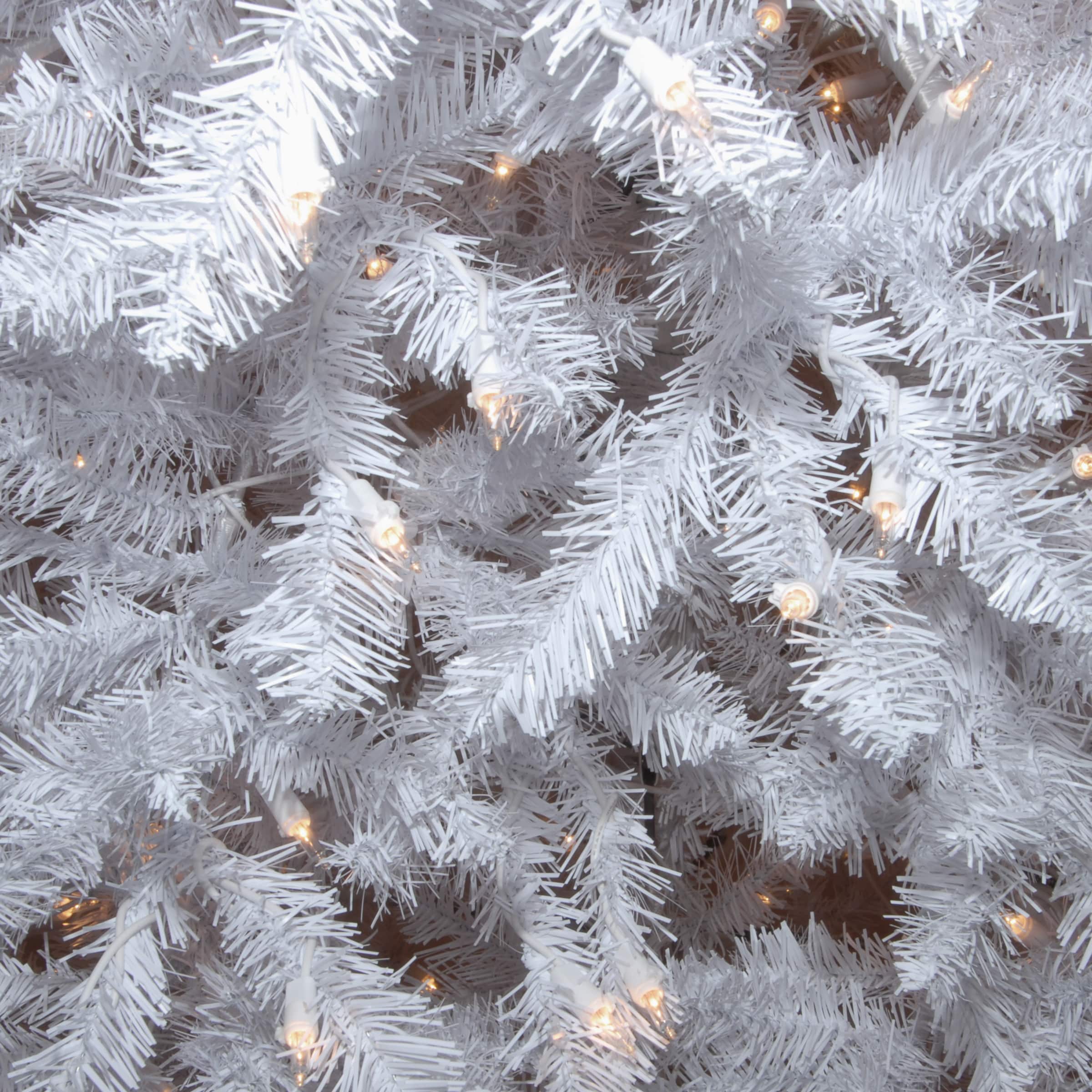 9ft. Pre-Lit Dunhill&#xAE; White Fir Artificial Christmas Tree, Clear Lights