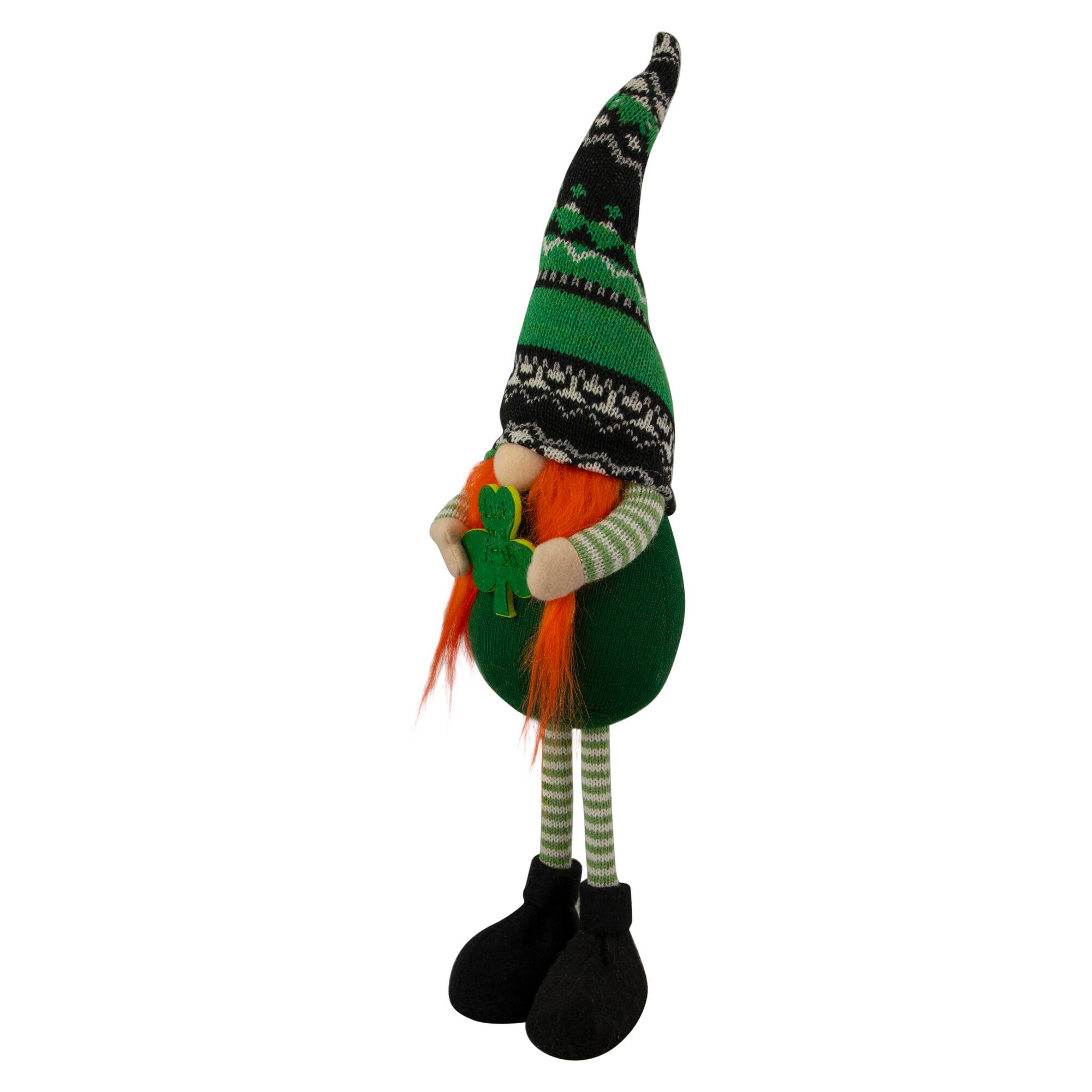 19&#x22; Green Leprechaun Gnome St Patrick&#x27;s Day Figure