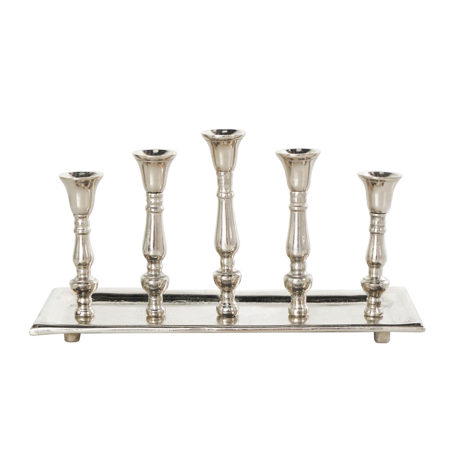 Aluminum 5 Candle Candelabra with Candle Plate