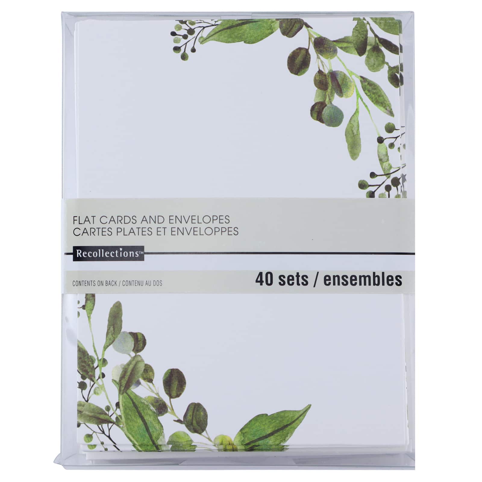 Greenery Flat Cards &#x26; Envelopes by Recollections&#x2122;, 4.25&#x22; x 5.5&#x22;