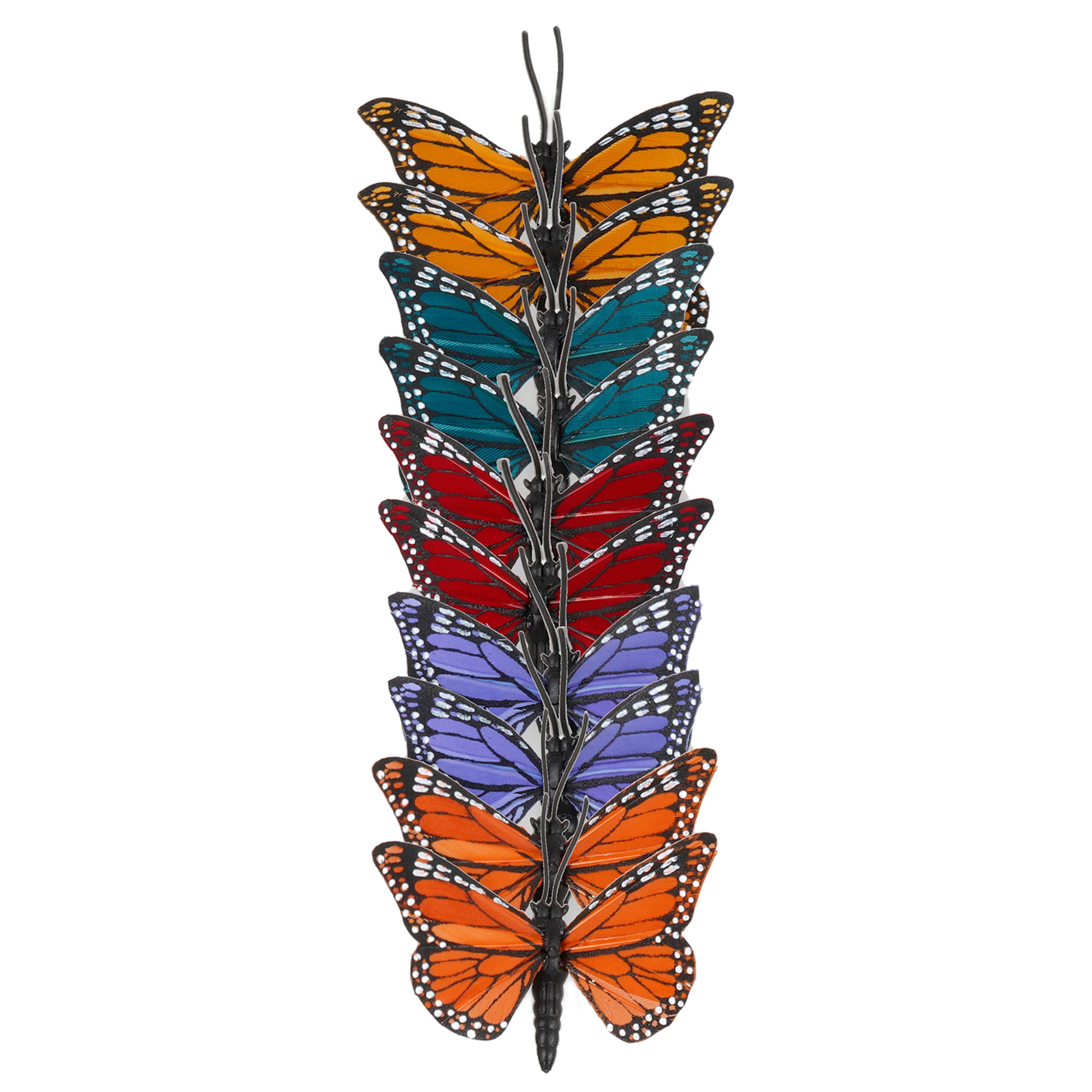 12 Packs: 10 ct. (120 total) 2.5" Multicolor Feather Butterflies by Ashland®