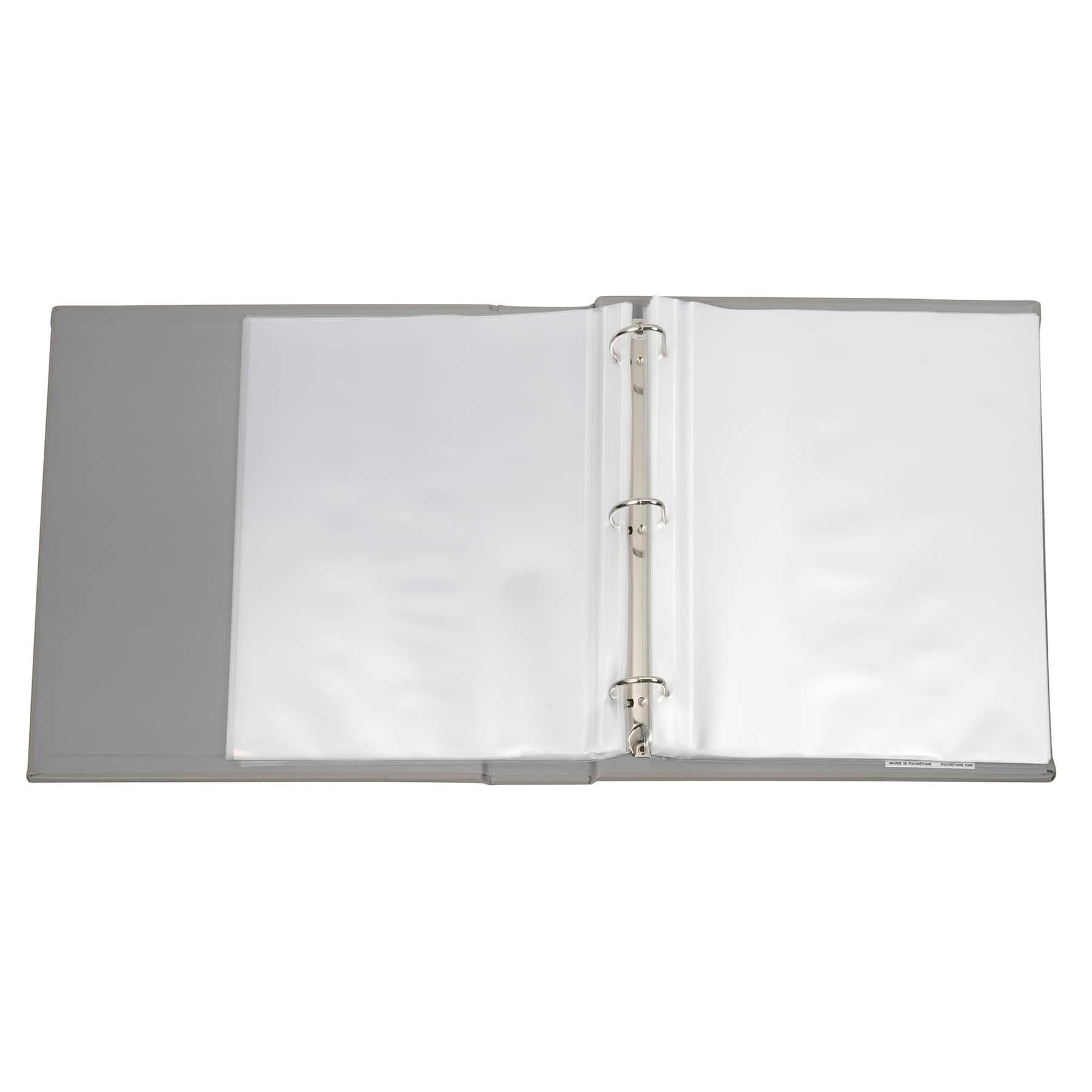 8 Pack: Gray Saffiano D-Ring Scrapbook Album by Recollections®