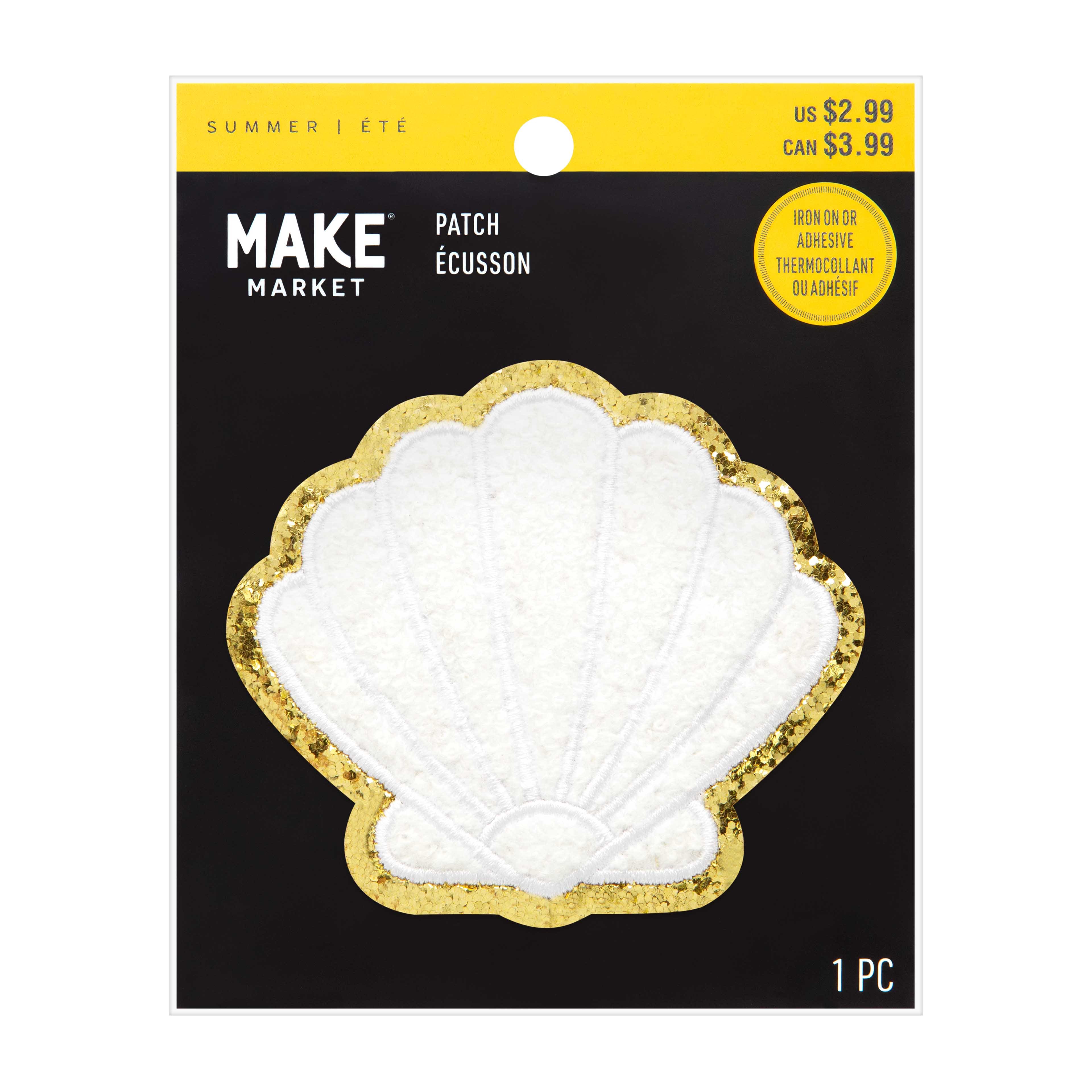 Summer Seashell Iron On &#x26; Adhesive Patch by Make Market&#xAE;
