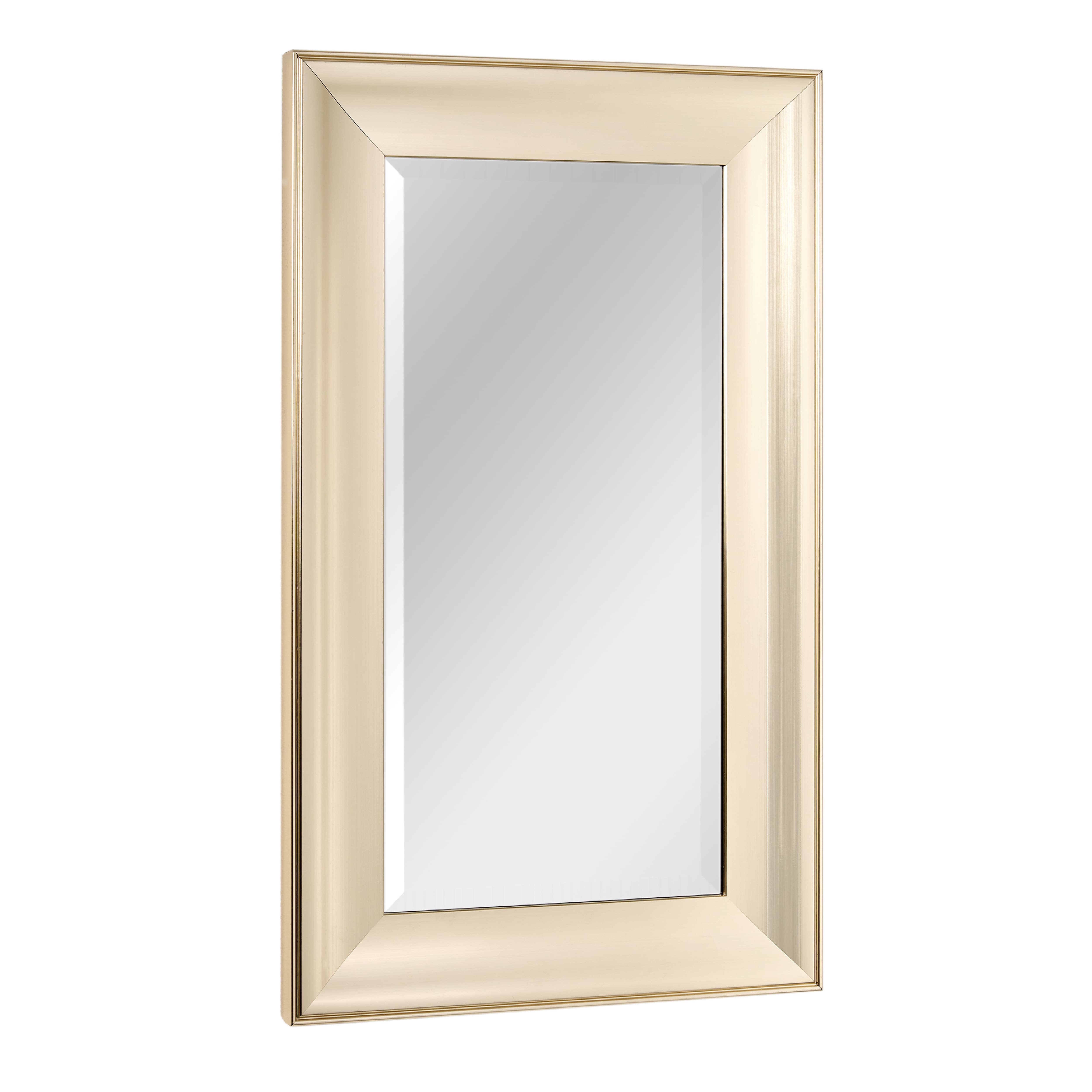 Head West 29.5" Traditional Brushed Nickel Framed Wall Vanity Mirror