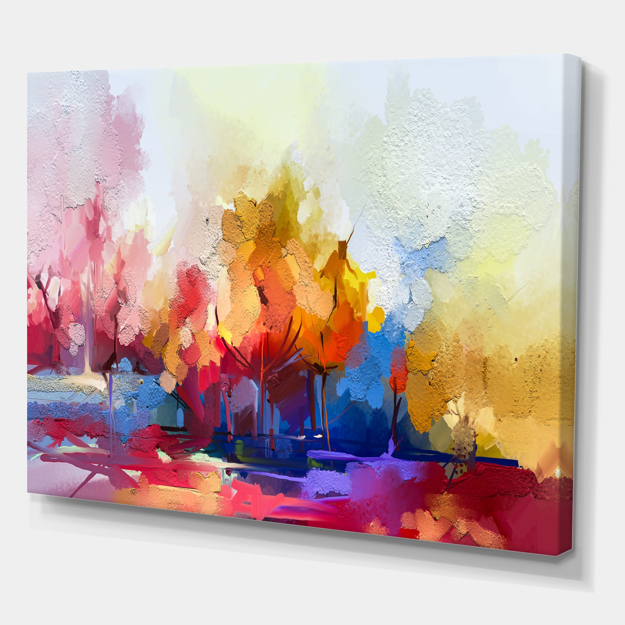 Designart - Colorful Abstract Landscape I - Modern &#x26; Contemporary Canvas Wall Art Print