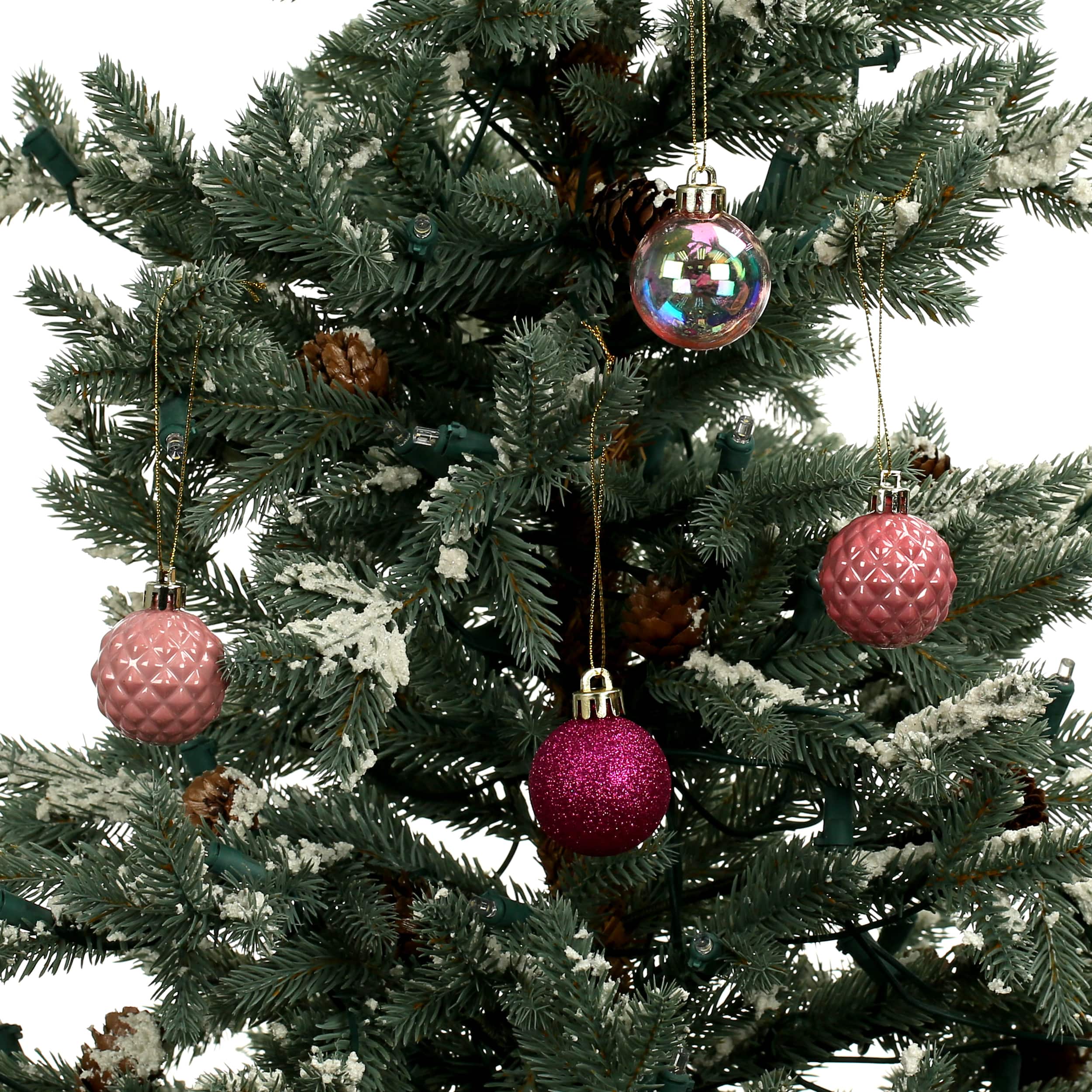 7 Pack 1.5&#x22; Pink Shatterproof Ball Ornaments by Ashland&#xAE;