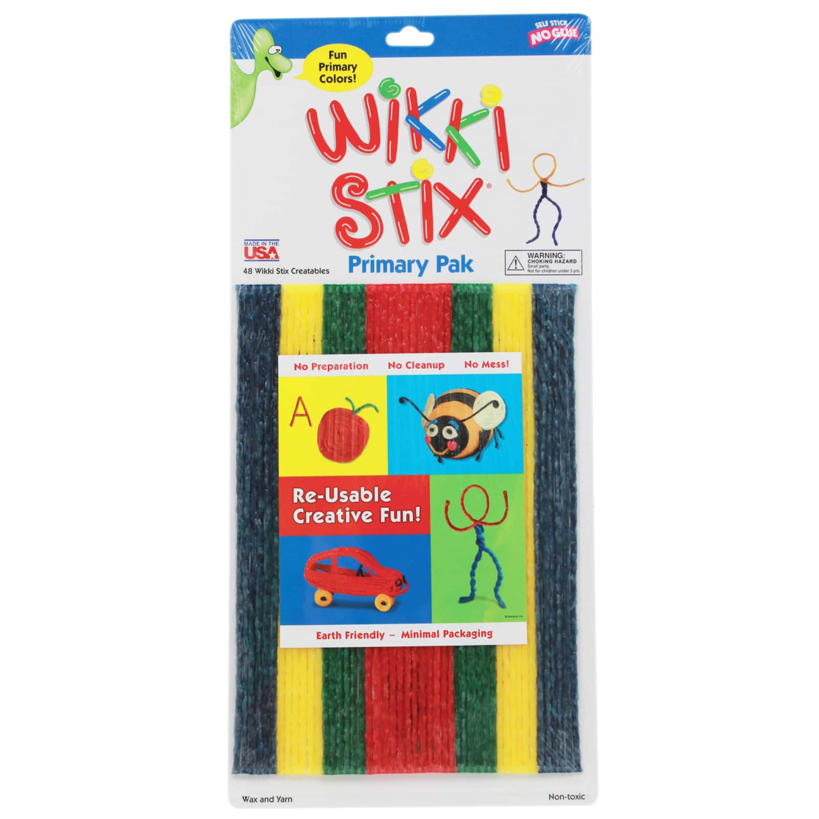 Wikki Stix&#xAE; Primary Pak 8&#x22; Reusable Craft Pack, 3ct.