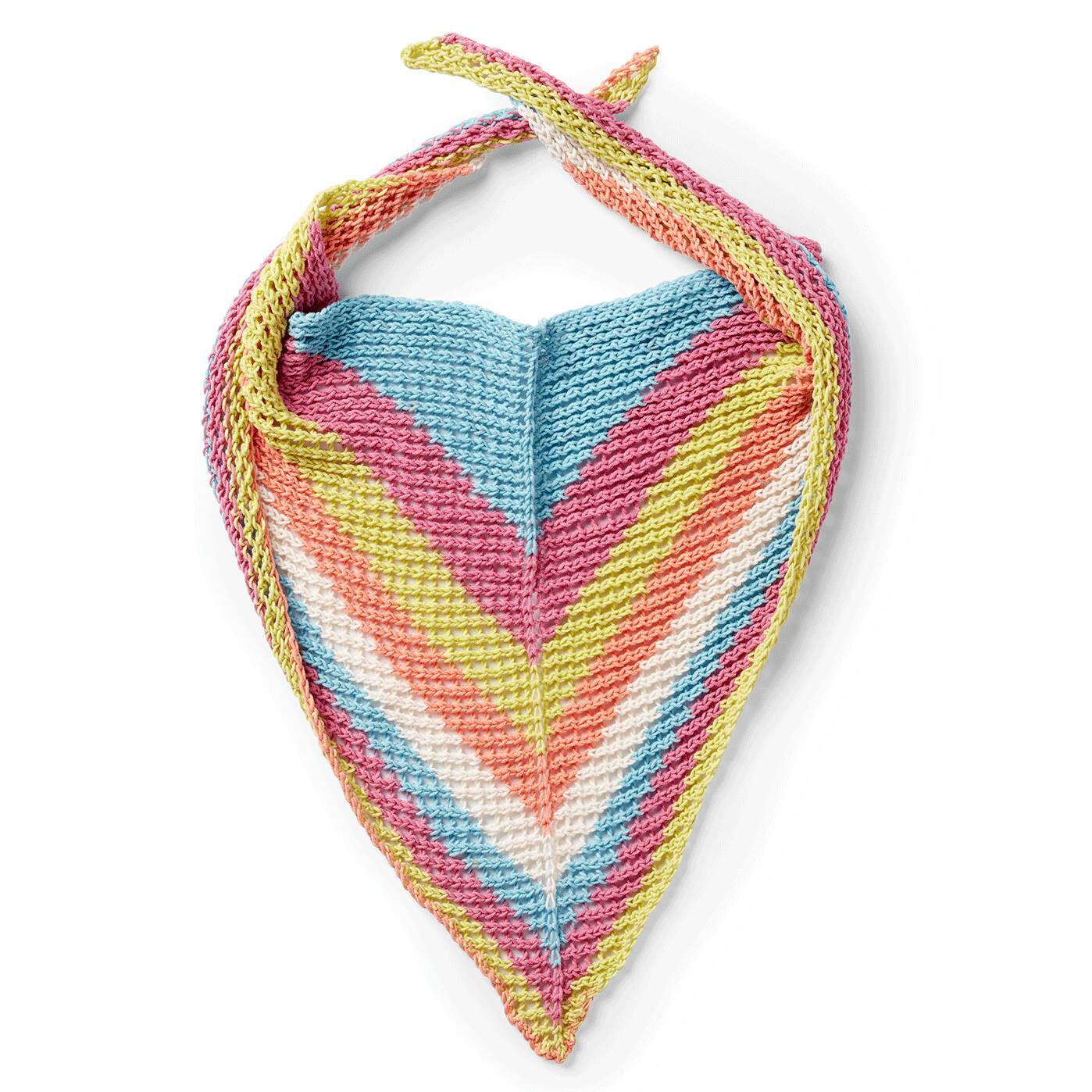Caron&#xAE; Cotton Cakes&#x2122; Triangular Knit Shawl
