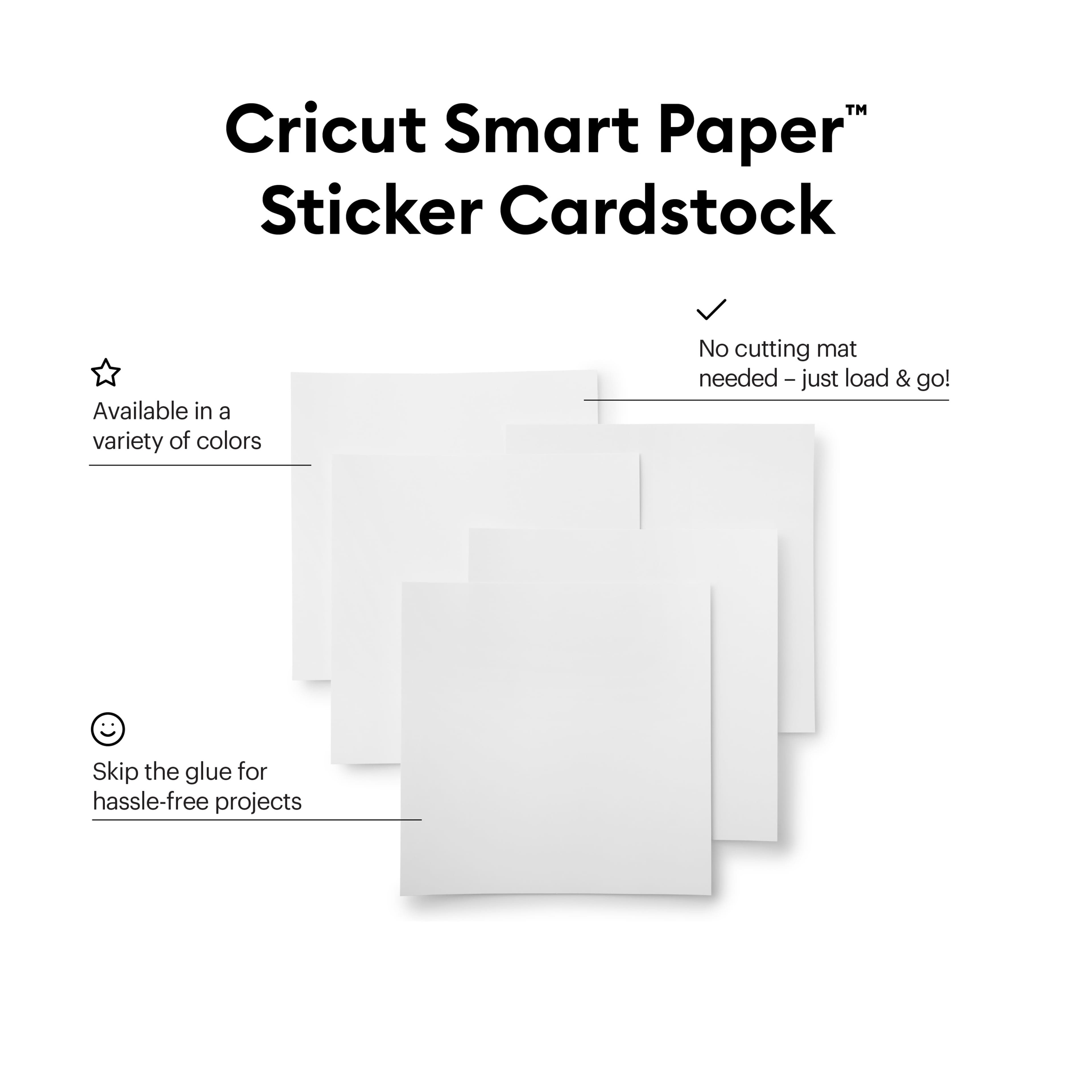 Cricut&#xAE; Smart Paper&#x2122; Sticker Cardstock, White