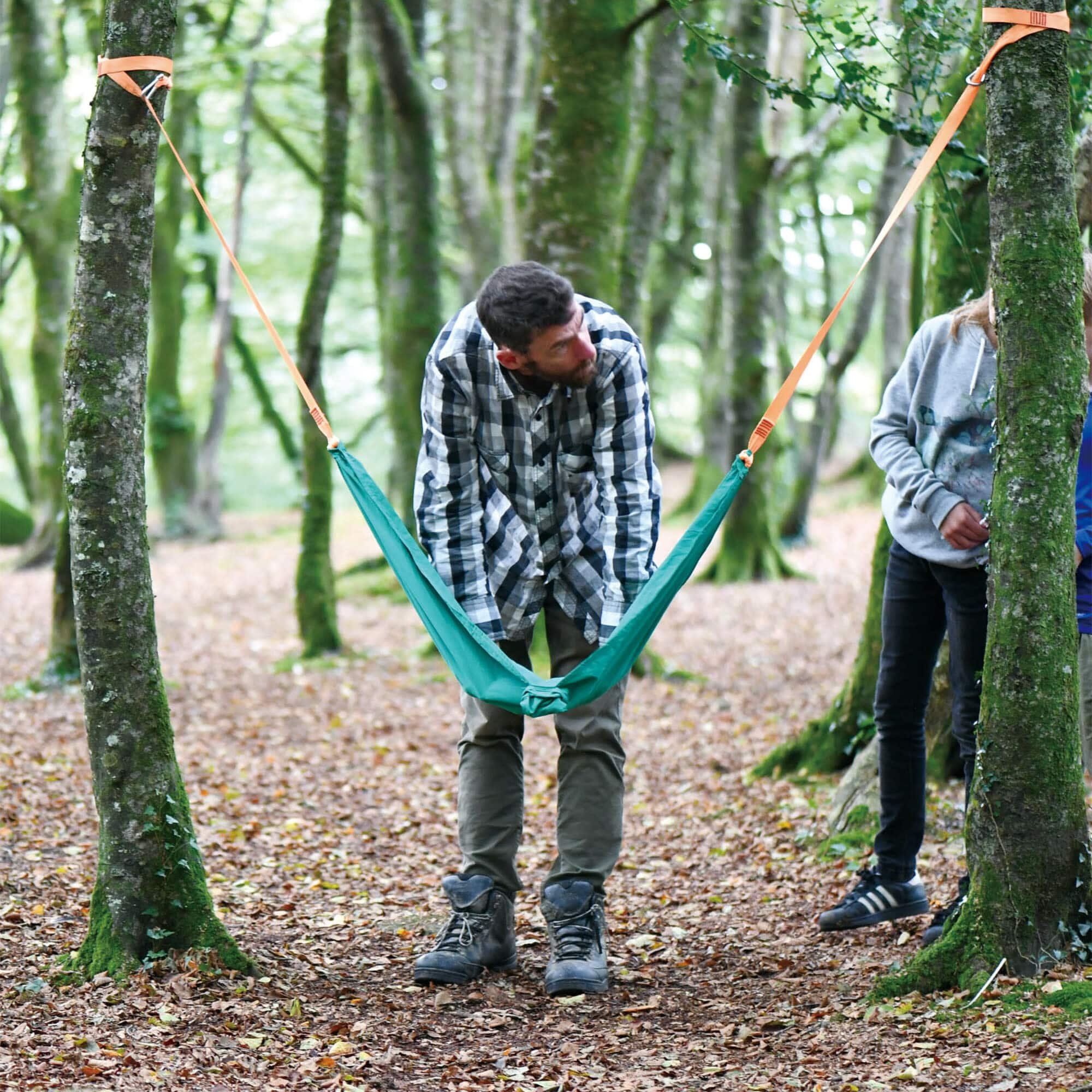 Hape Nature Fun Pocket Swing Green Kid&#x27;s Portable Hammock