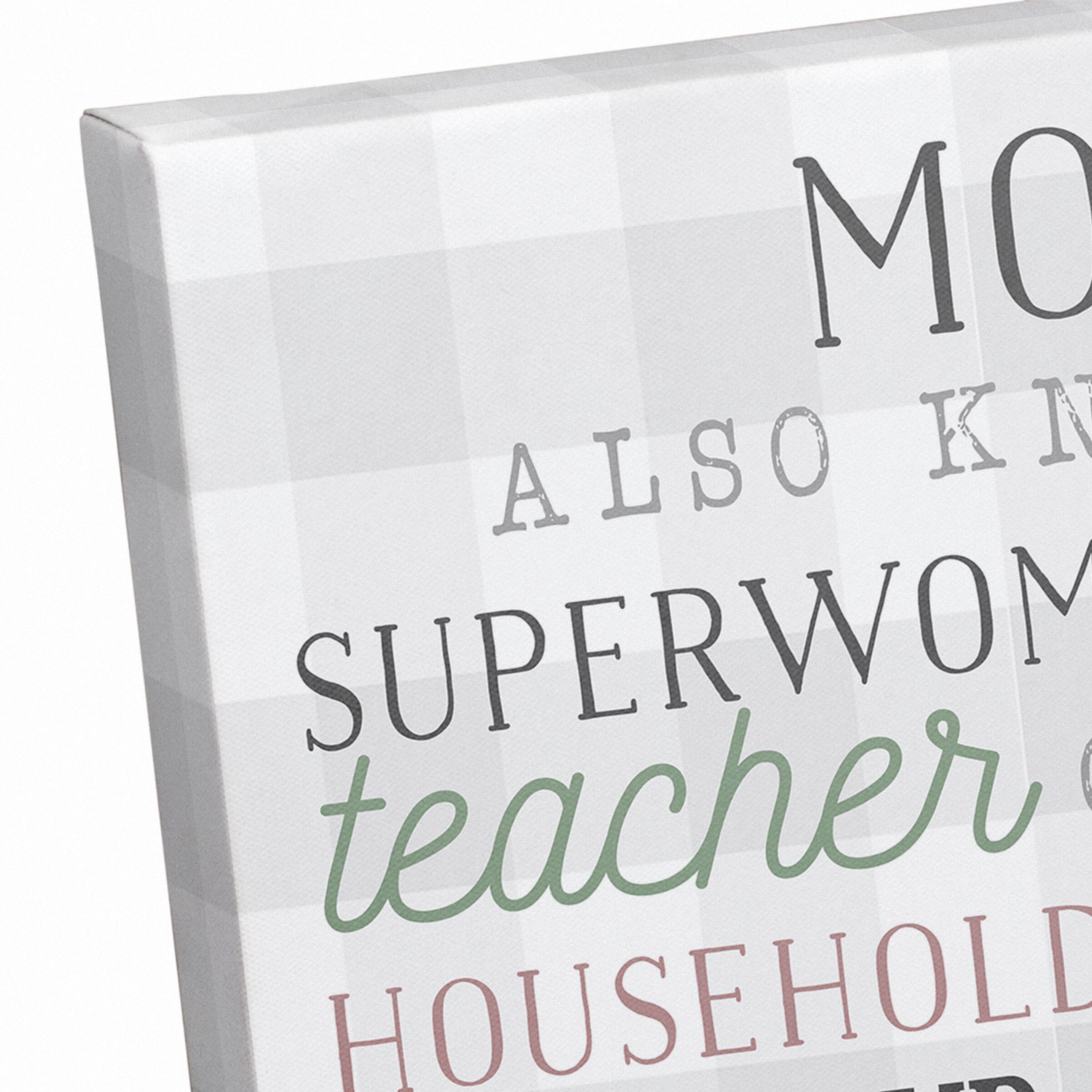 Mom Words Canvas Wall Art