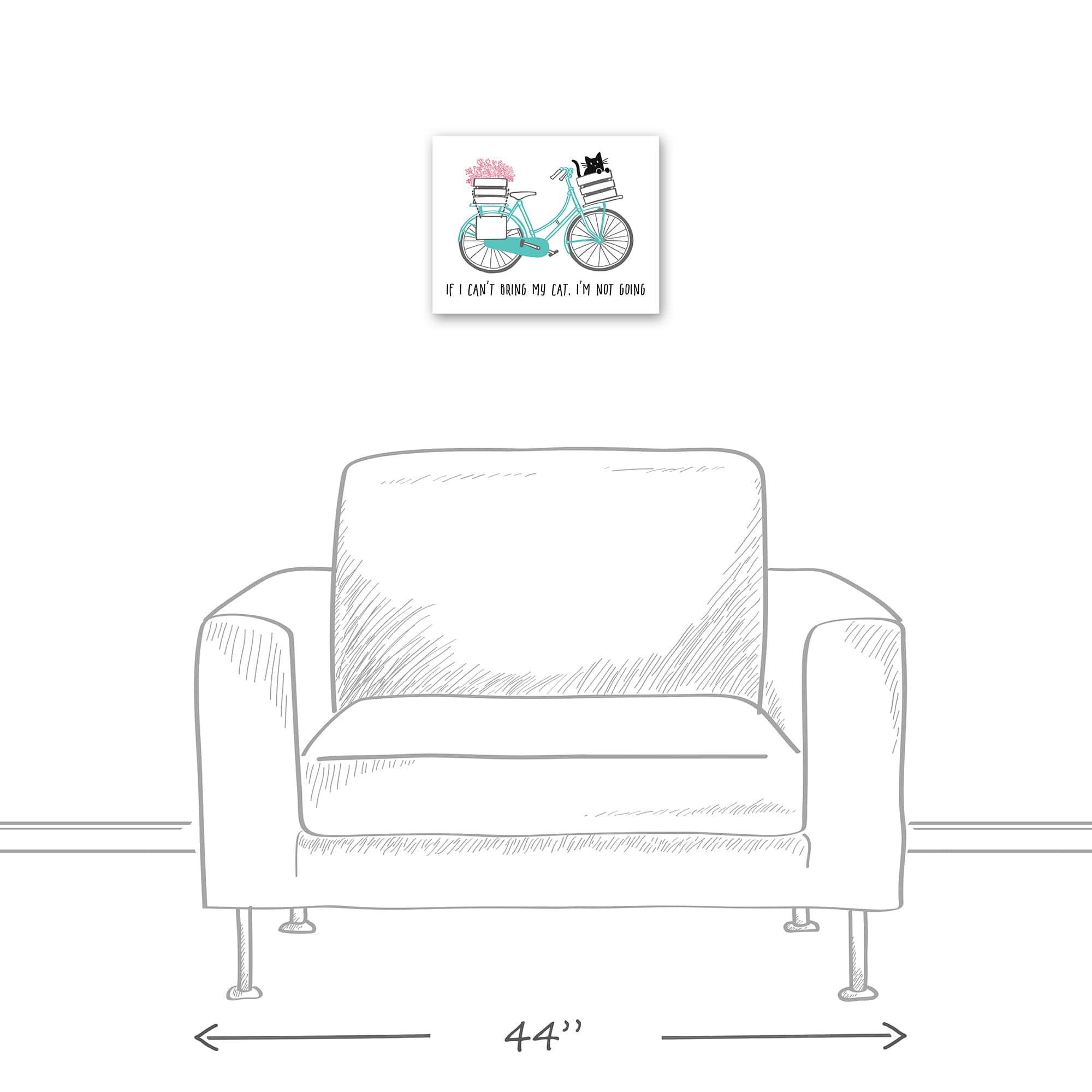 If I Can't Bring My Cat Bike Canvas Wall Art