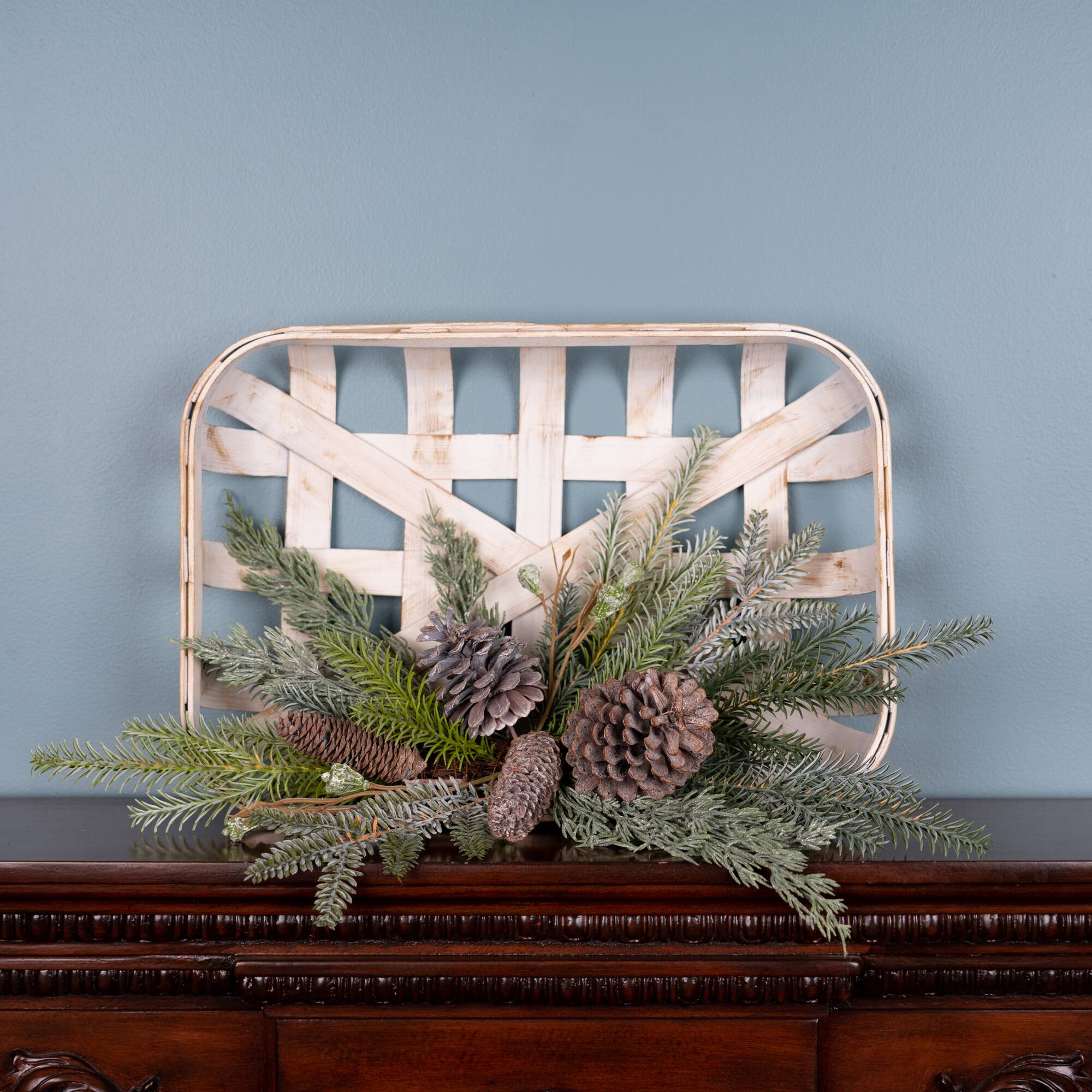 20.5&#x22; Pinecone Wood Wall Hanging