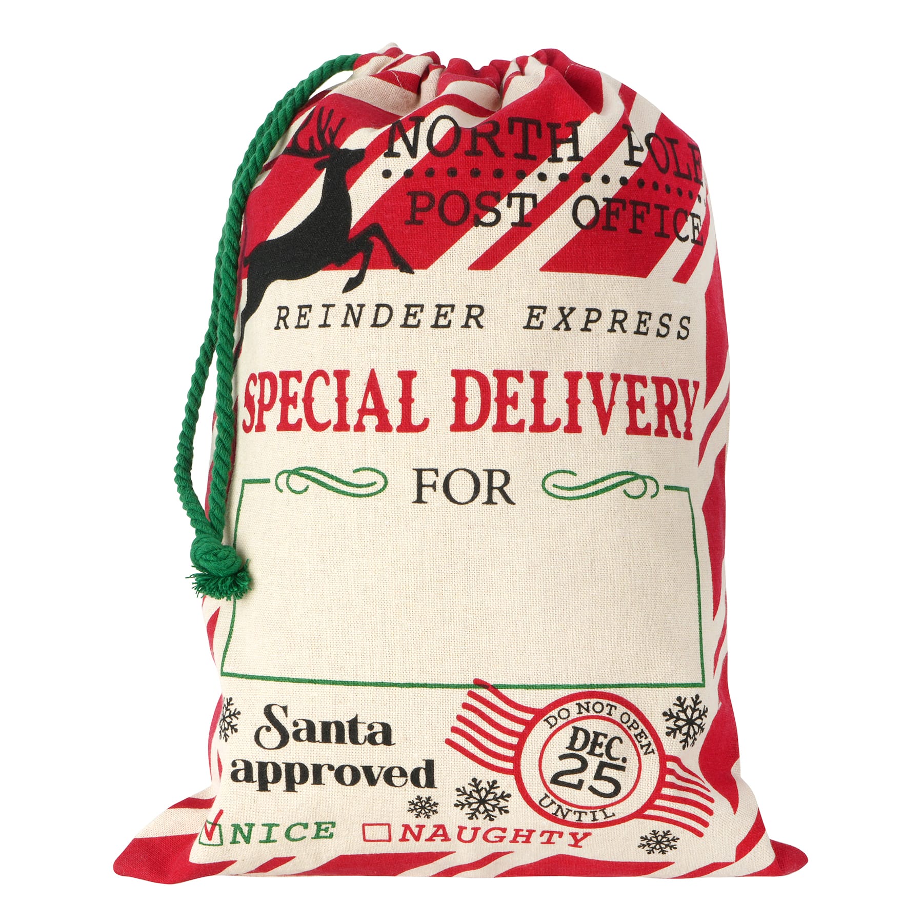 Medium Do Not Open & North Pole Santa Sack Set by Celebrate It™