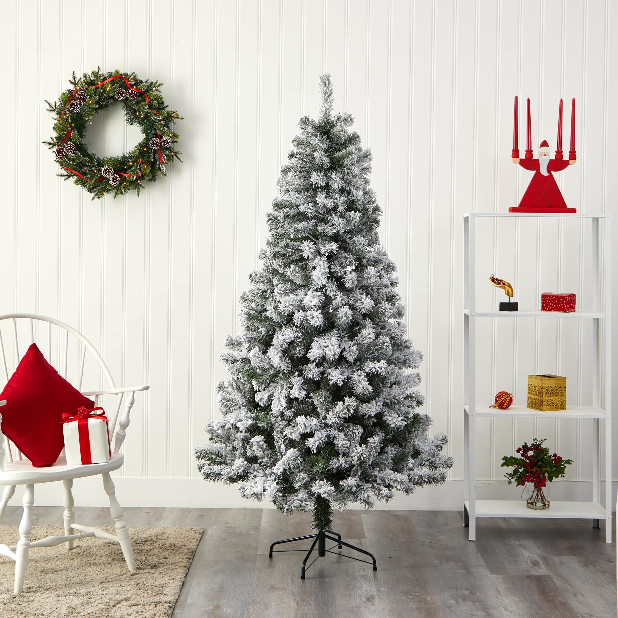 6ft. Unlit Flocked West Virginia Fir Artificial Christmas Tree
