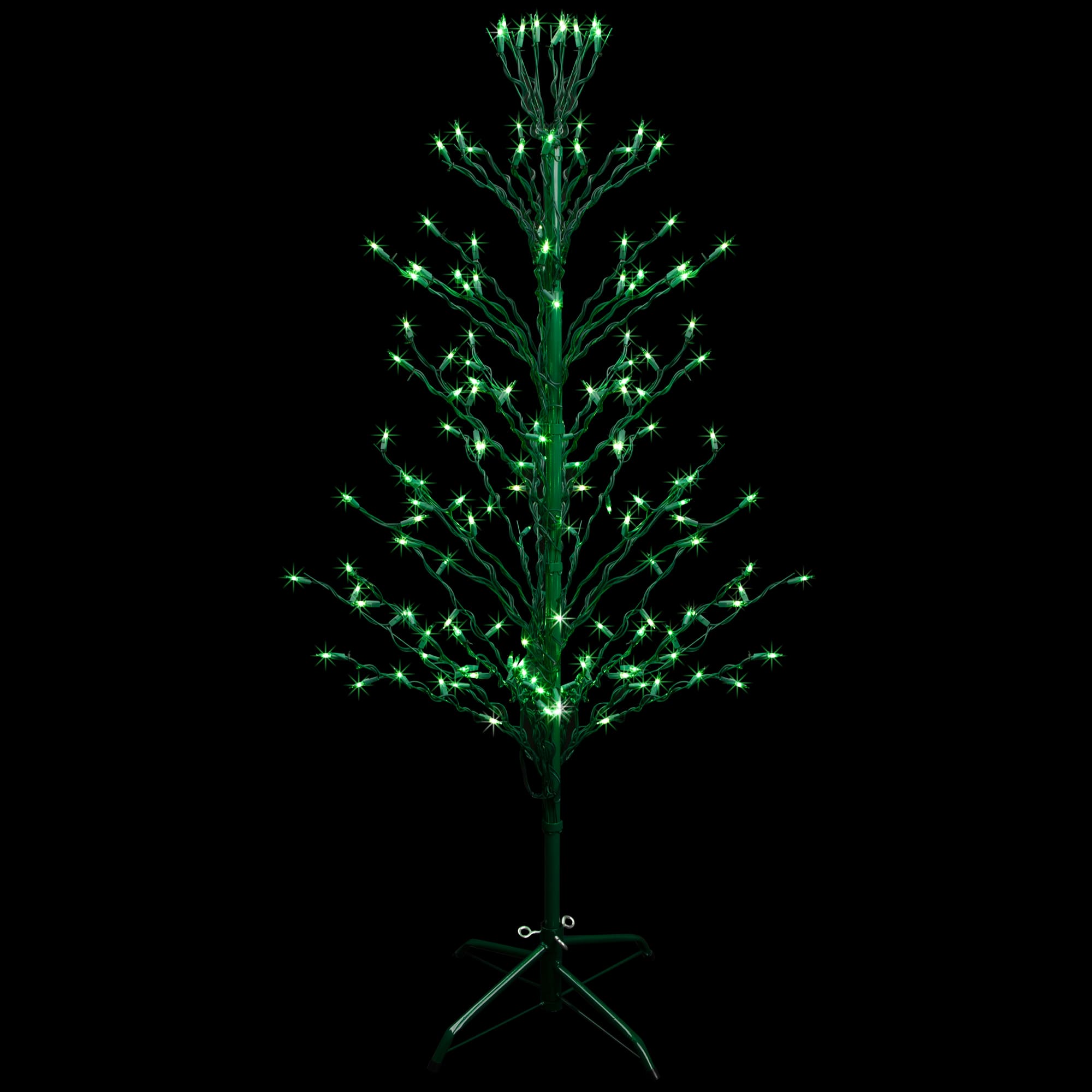 4ft. Pre-Lit Green Slim Profile Cascade Twig Christmas Tree 