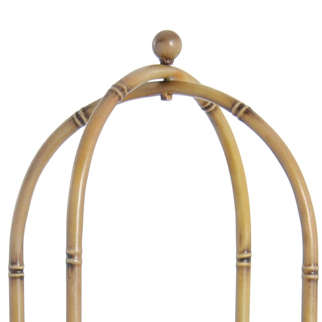 Hello Honey&#xAE; 42&#x27;&#x27; Bamboo Style Metal Shelf With Rattan Trays