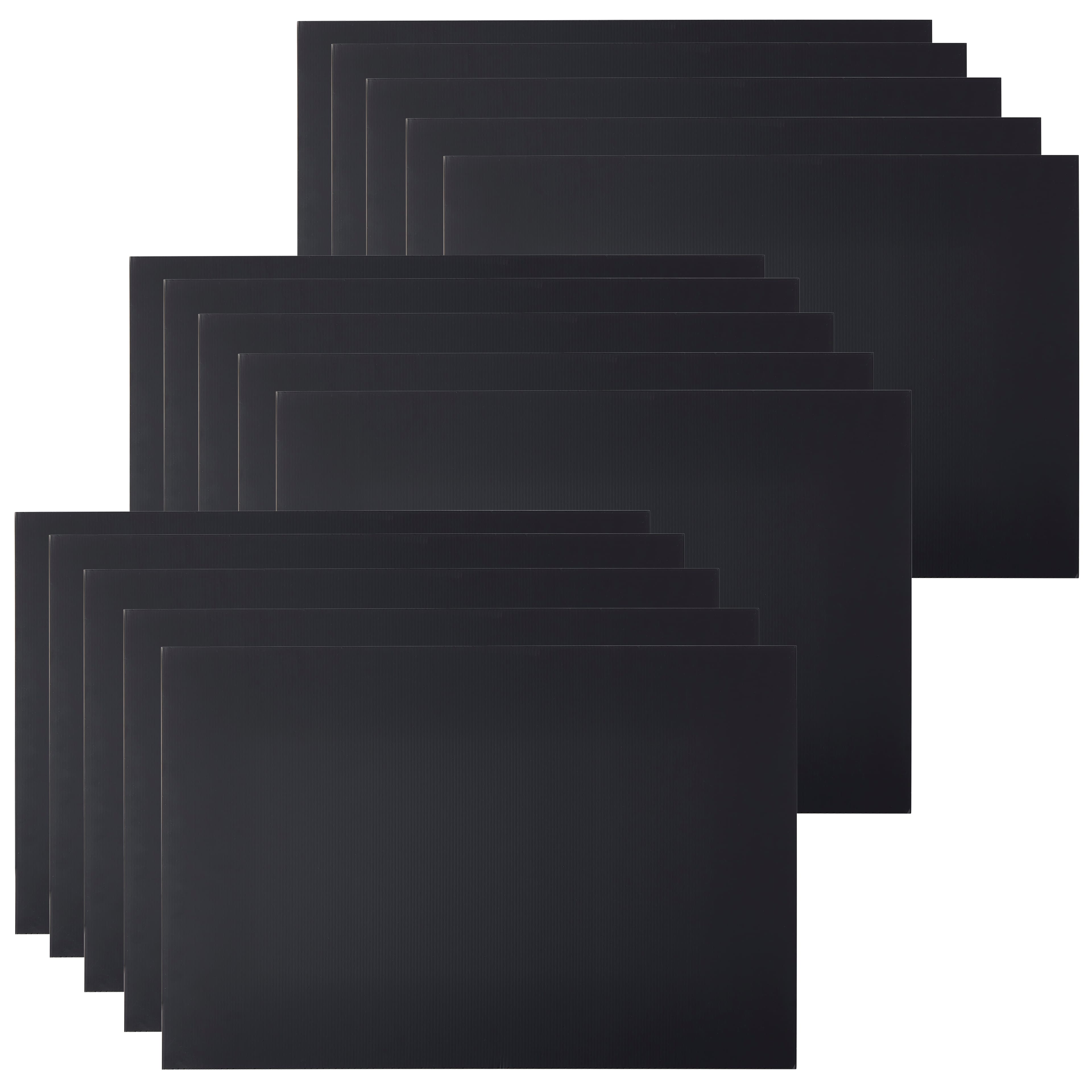 15 Pack: 20&#x22; x 30&#x22; Black Plastic Corrugated Board by Creatology&#x2122;