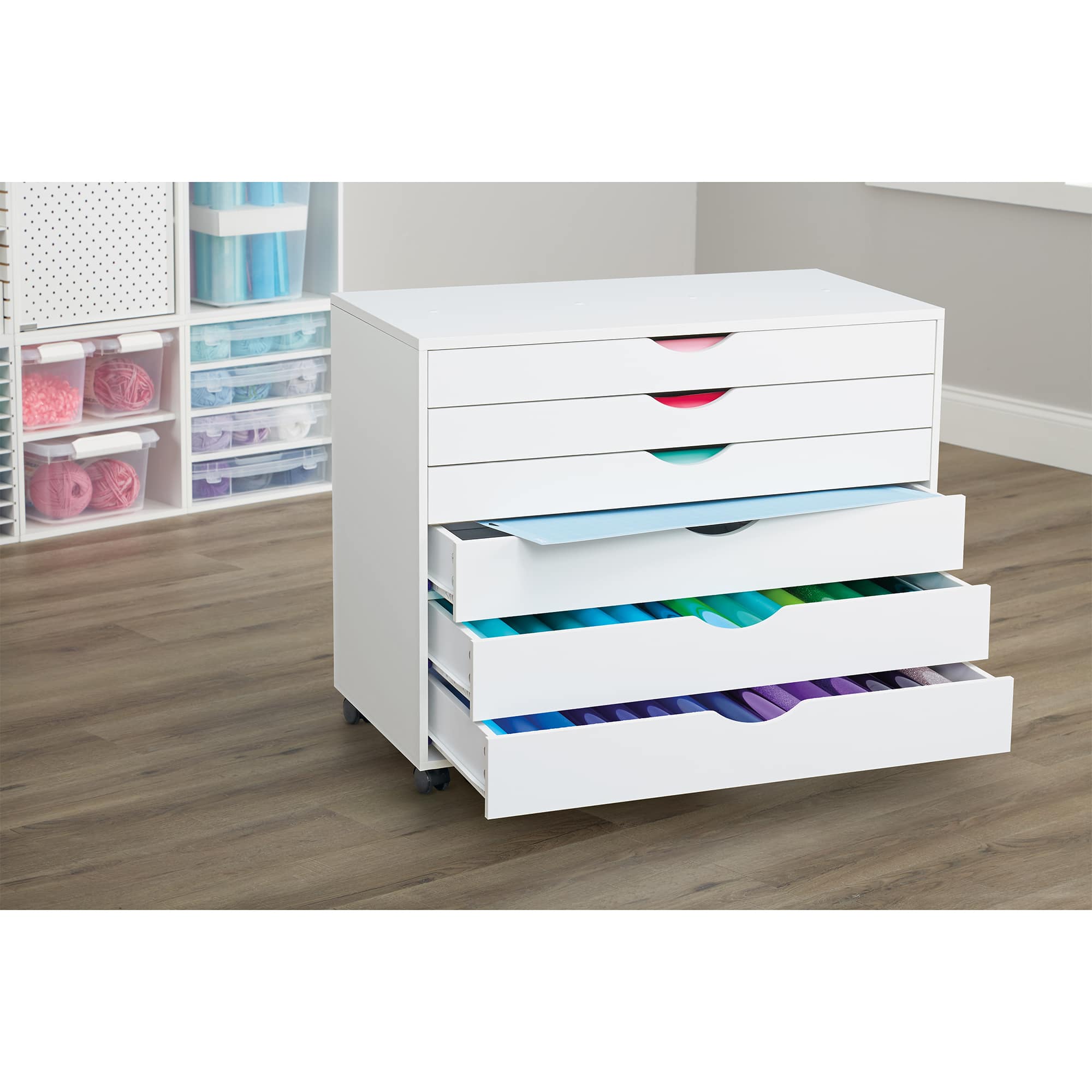 12 Pack: Modular Wide Mobile Chest by Simply Tidy&#x2122;