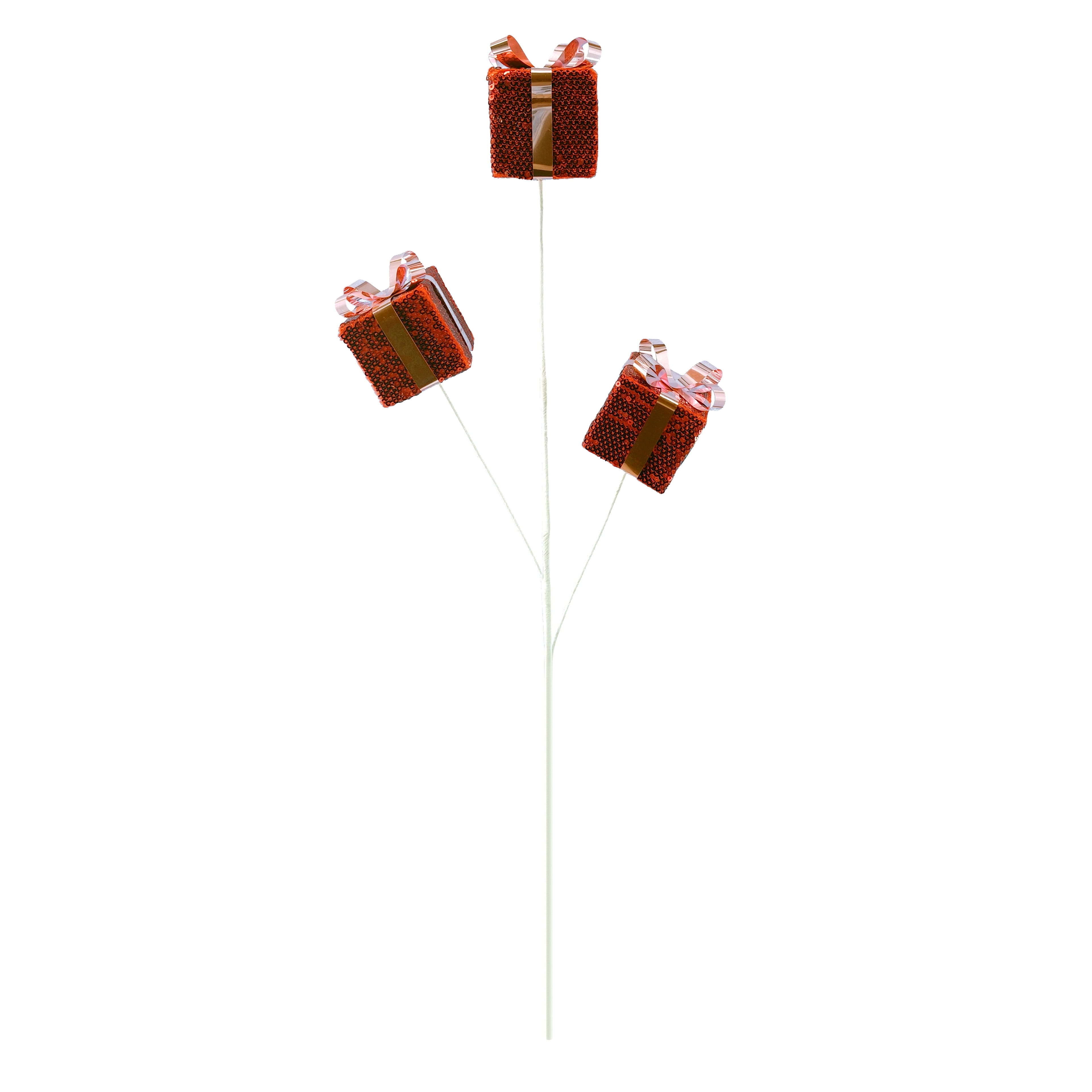 26&#x22; Red &#x26; Pink Gift Box Stem by Ashland&#xAE;