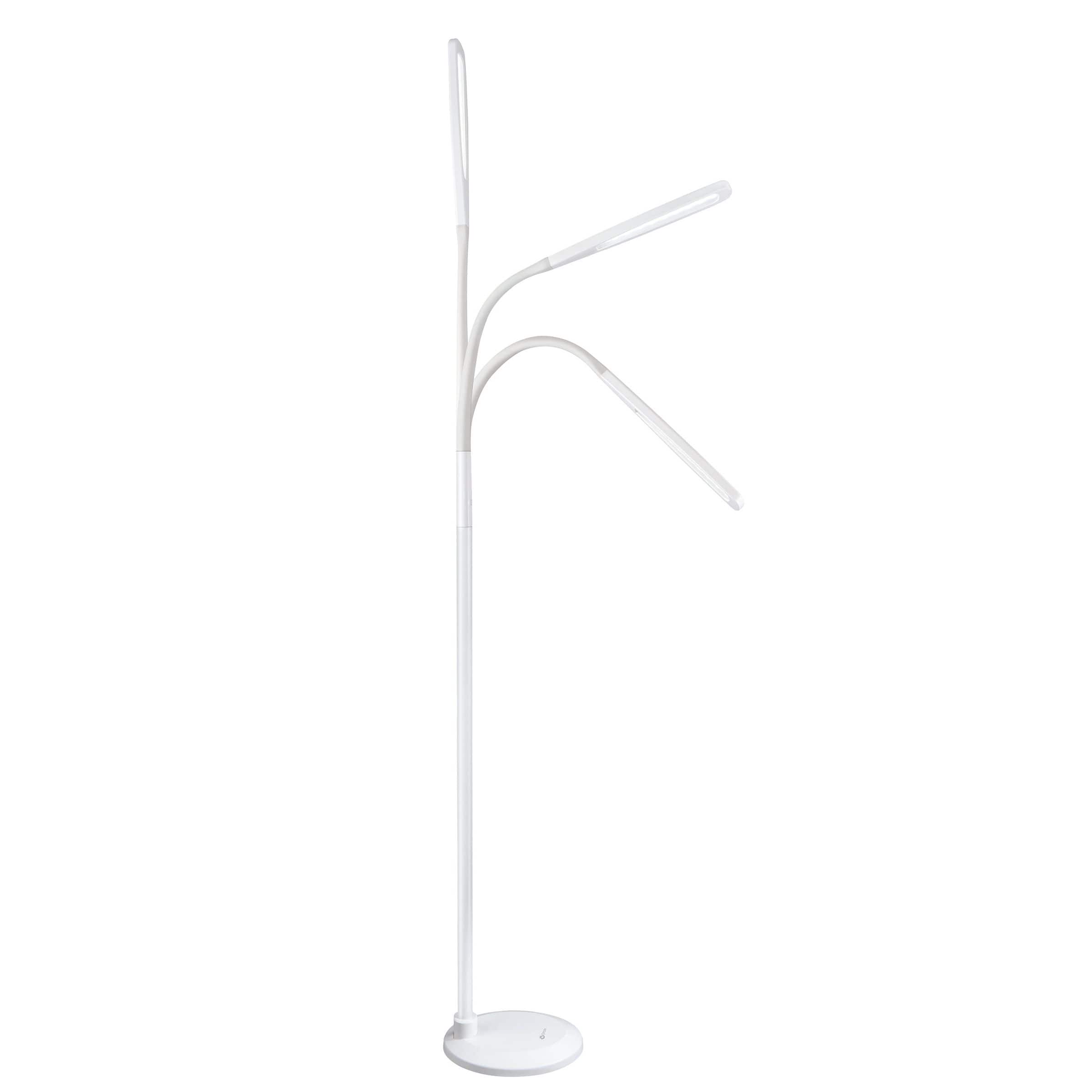 OttLite White Natural Daylight LED Flexible Floor Lamp
