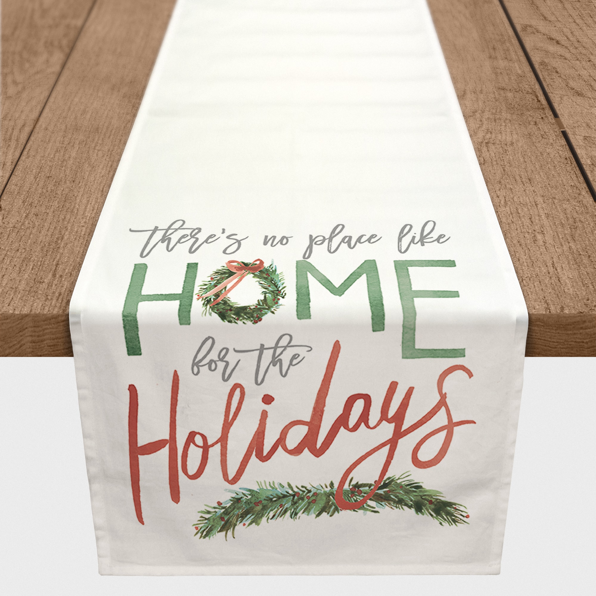 Home for the Holidays 16&#x22; x 72&#x22; Cotton Twill Runner