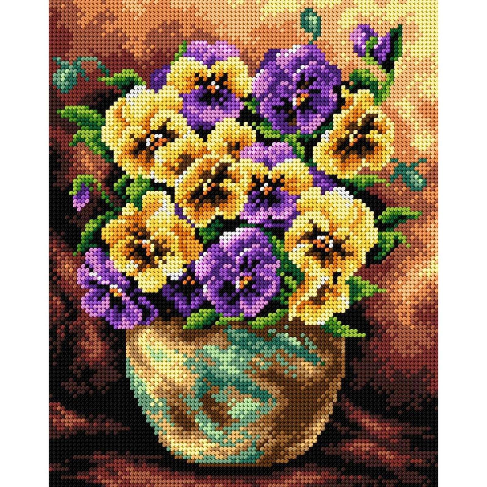 Orchidea Gobelin Bouquet of Pansies Halfstitch Canvas