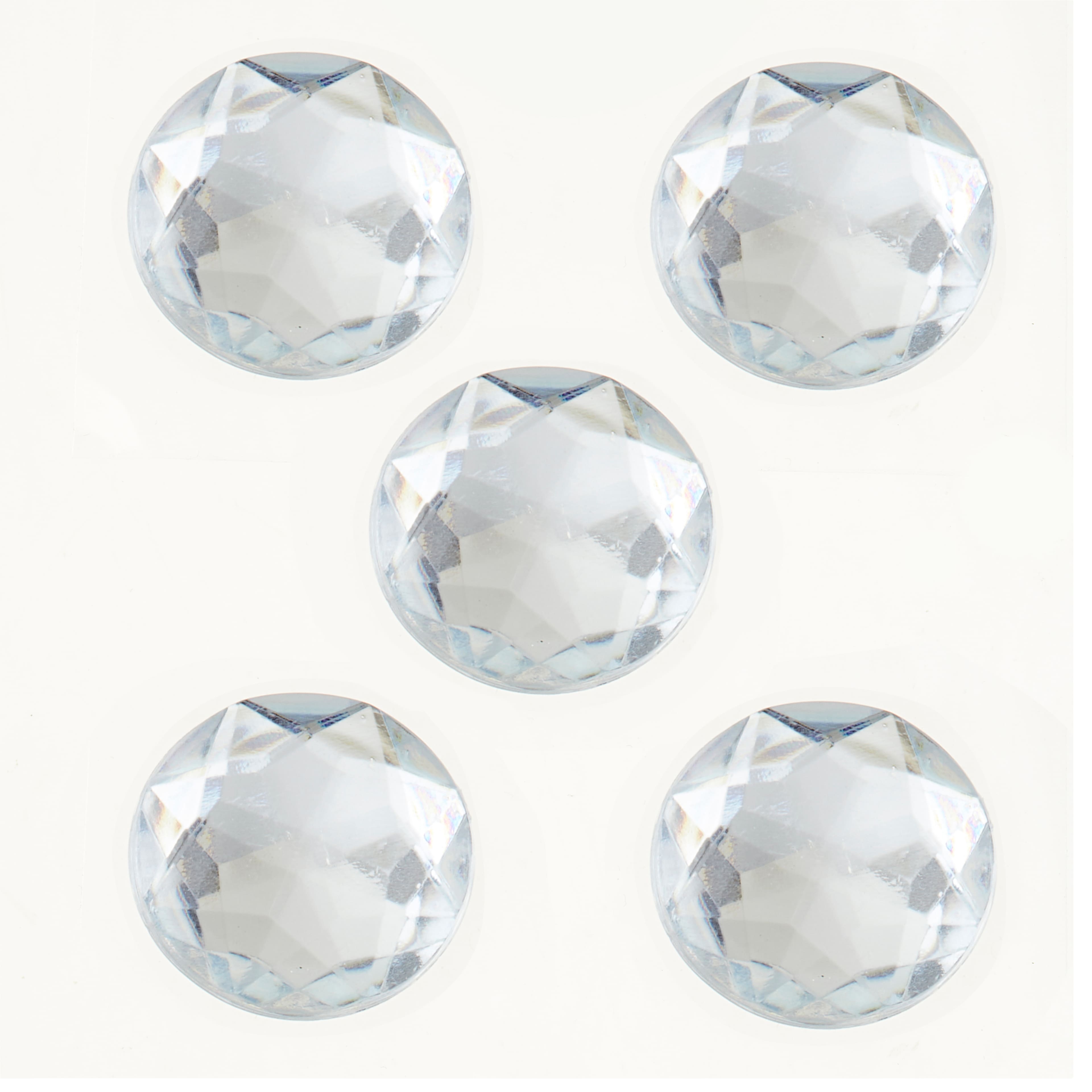 12 Packs: 5 ct. (60 total) Clear Jumbo Round Rhinestone Stickers by Recollections&#x2122;