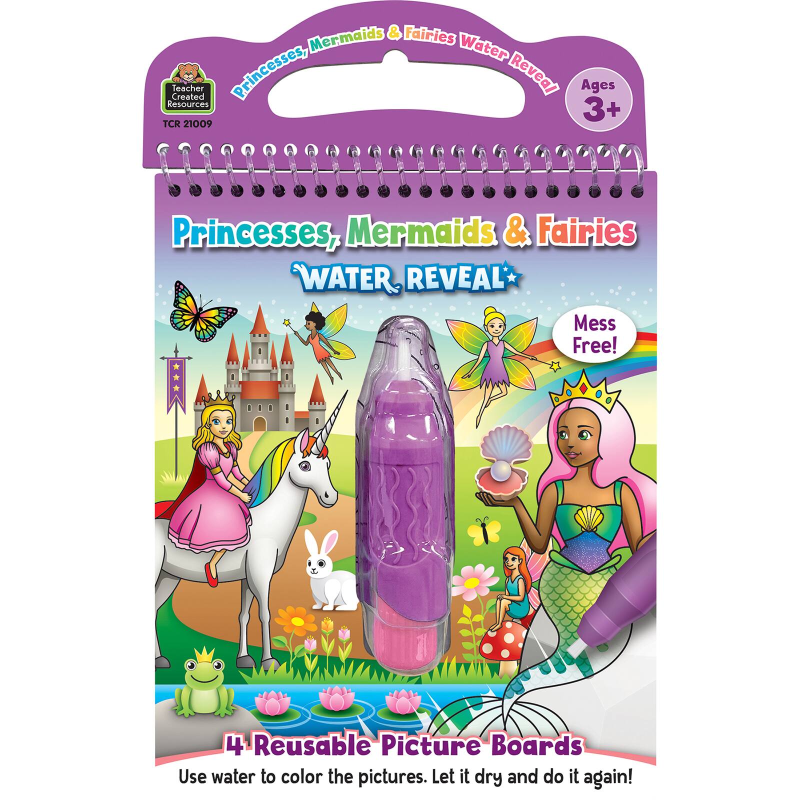 Teacher Created Resources Princesses, Mermaids & Fairies Water Reveal Book Set, 6ct.