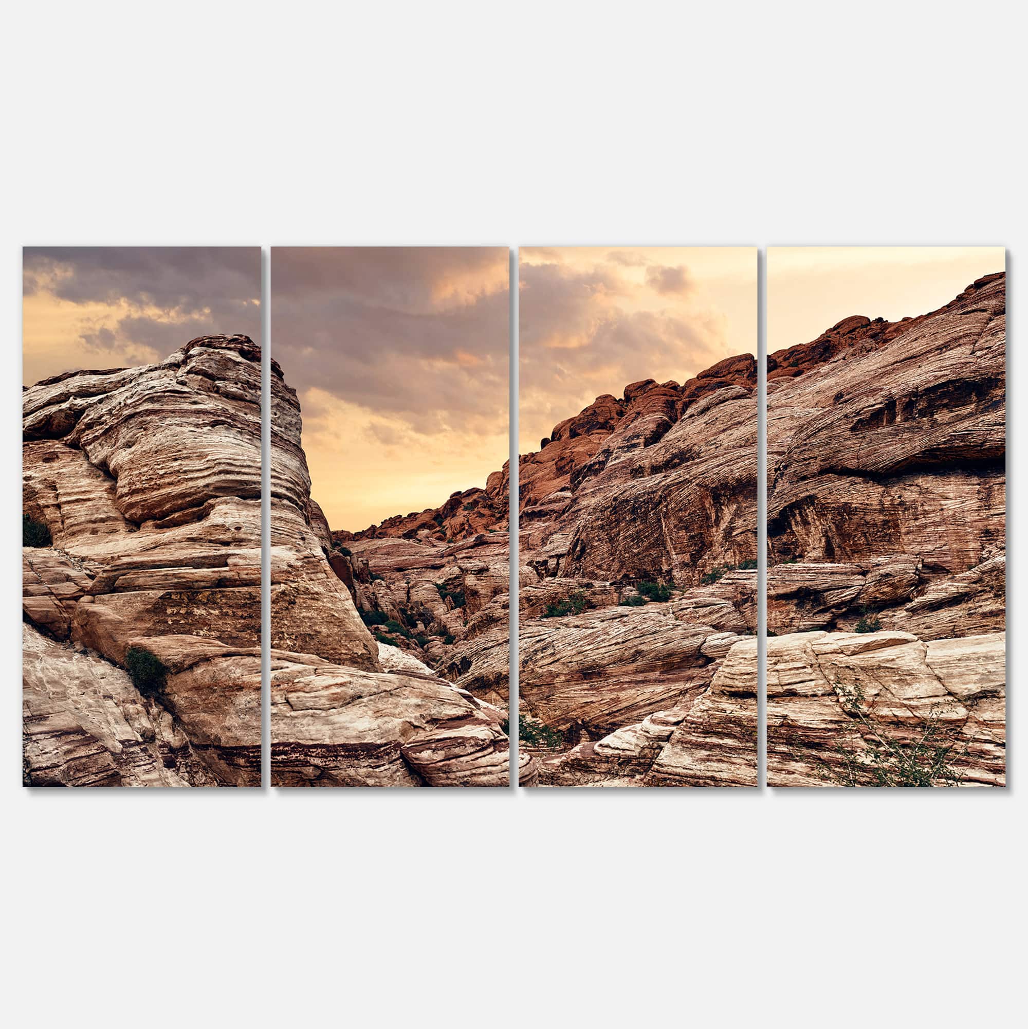 Designart - Scenic Red Rock Canyon in Nevada - Landscape Canvas Art Print