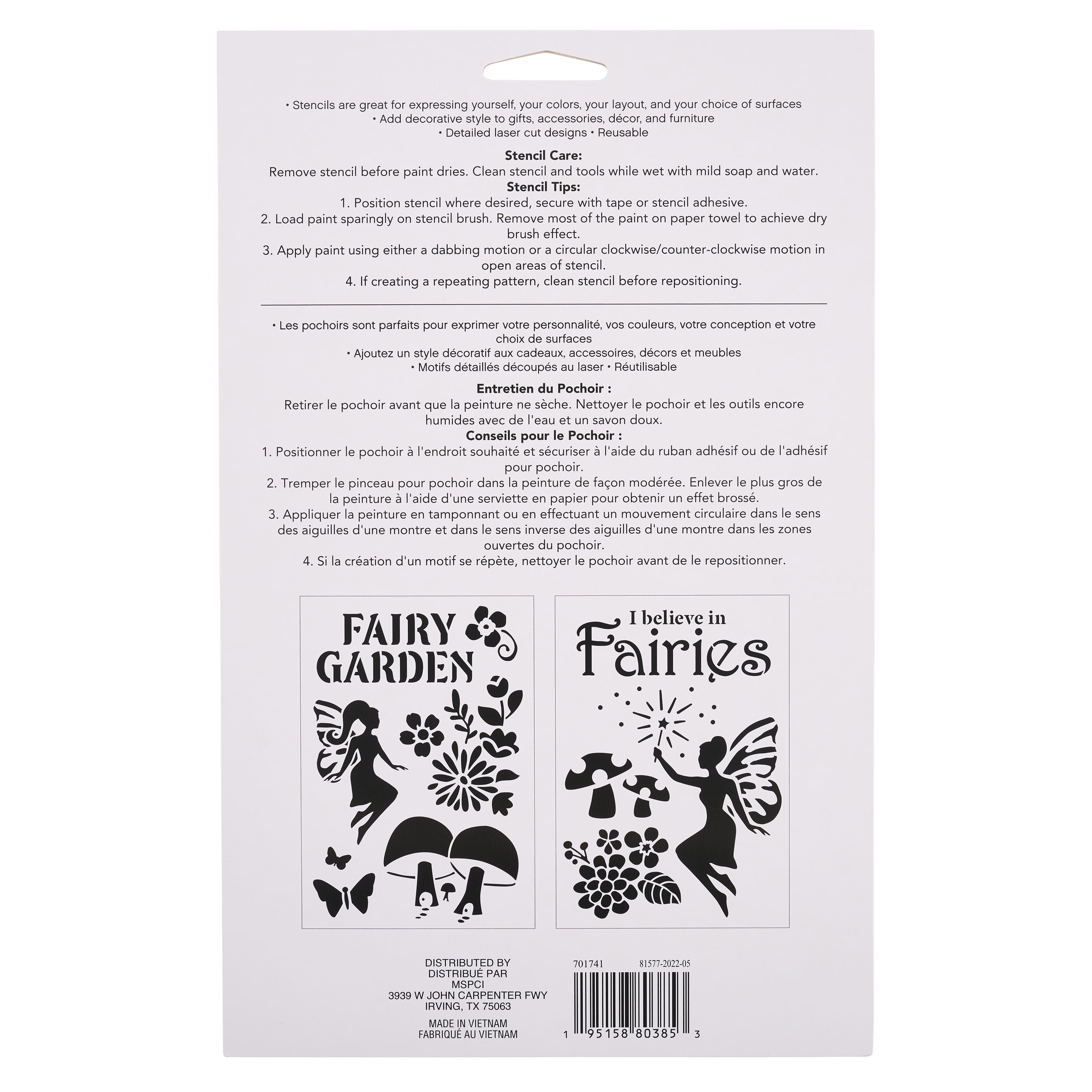 Fairy Garden Plastic Stencils, 7&#x22; x 10&#x22; by Craft Smart&#xAE;