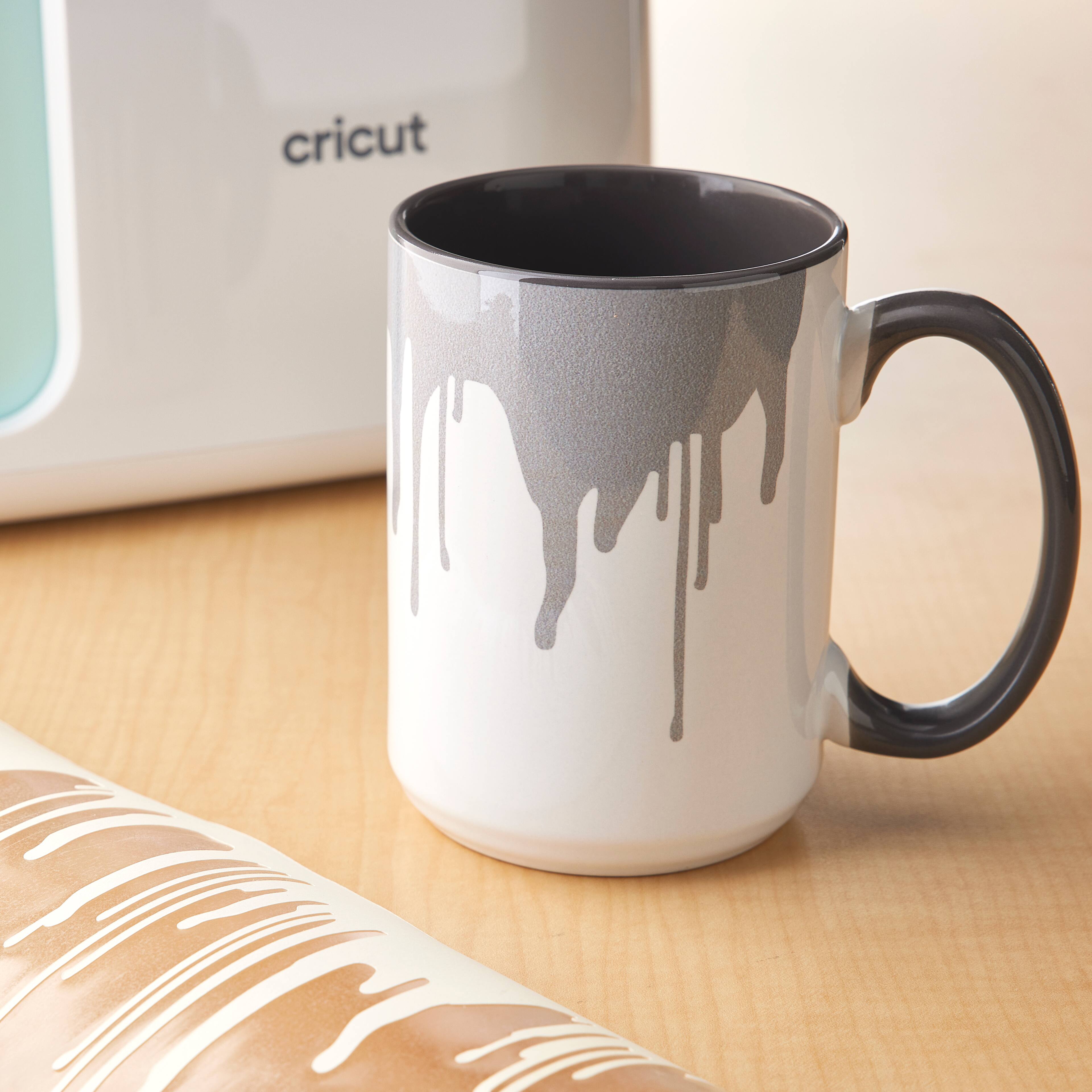 8 Pack: Cricut® 15oz. White & Gray Ceramic Mug Blank