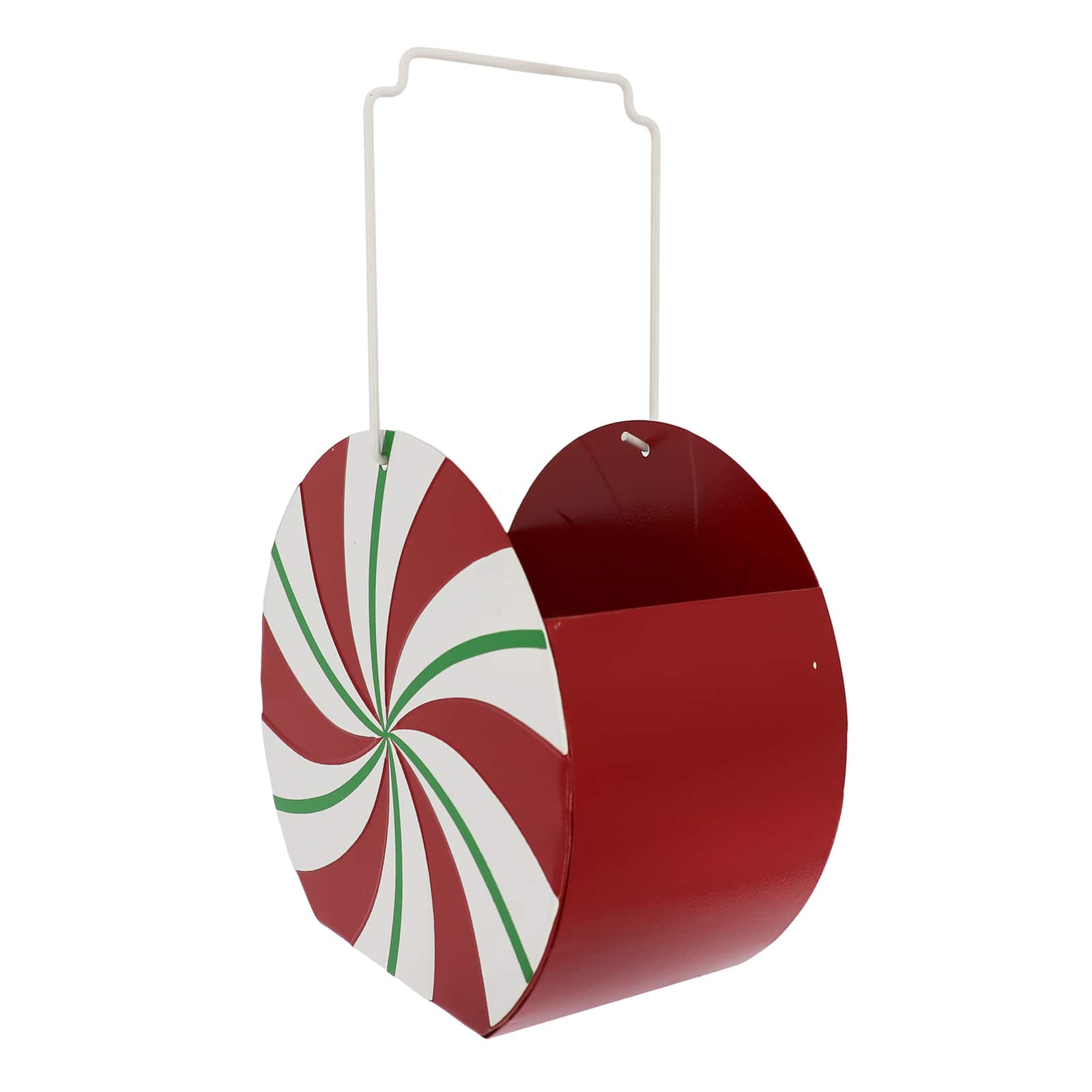 6.25&#x22; Peppermint Metal Container Tabletop D&#xE9;cor by Ashland&#xAE;