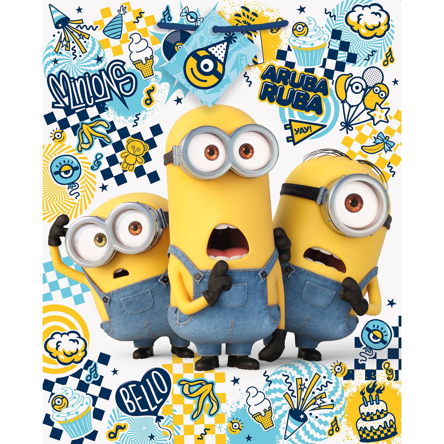 Minions Christmas Holiday Birthday Gift Wrapping Paper 40sq 