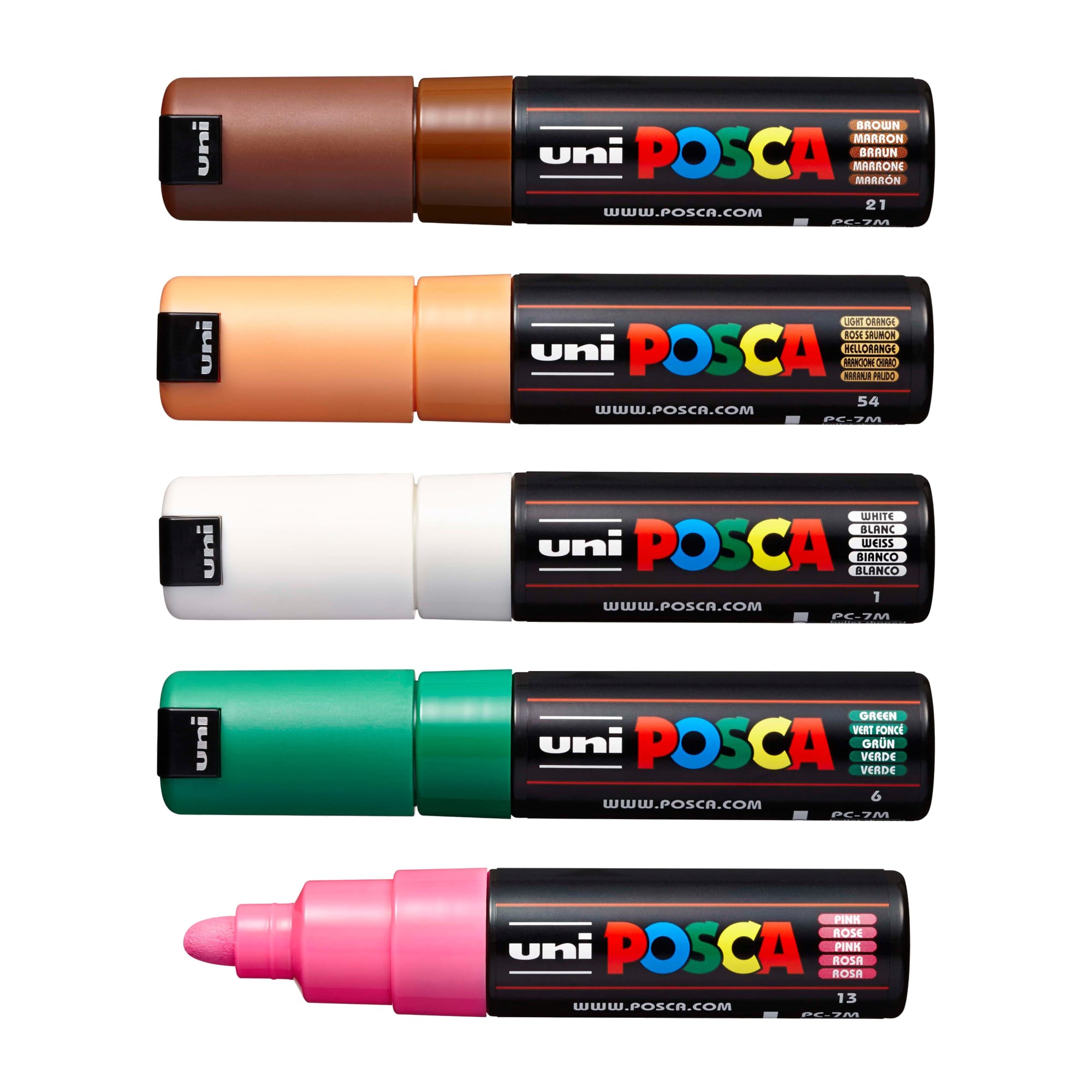 Uni Posca PC-7M Paint Marker Art Pens - Large Bullet Nib 4.5-5.5mm - 15 Colours