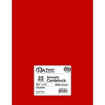  25Sheets Red Cardstock Paper, 8.5 x 11 Card stock for