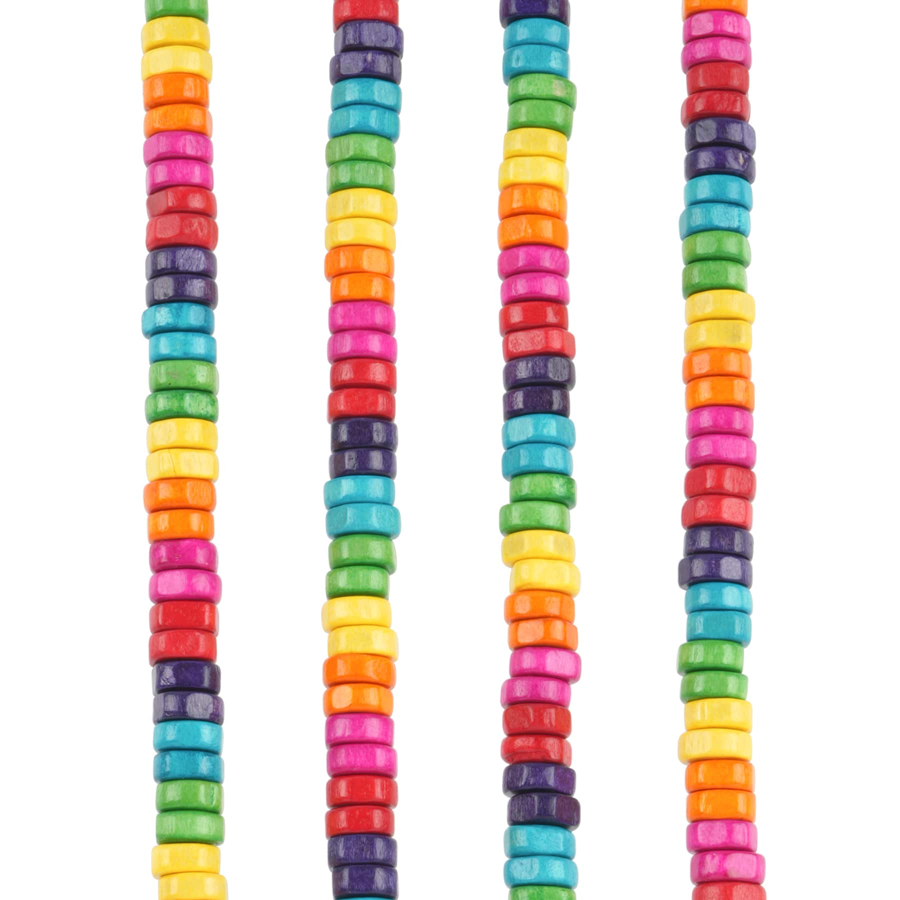 12 Pack: Multicolored Wood Heishi Beads by Bead Landing™