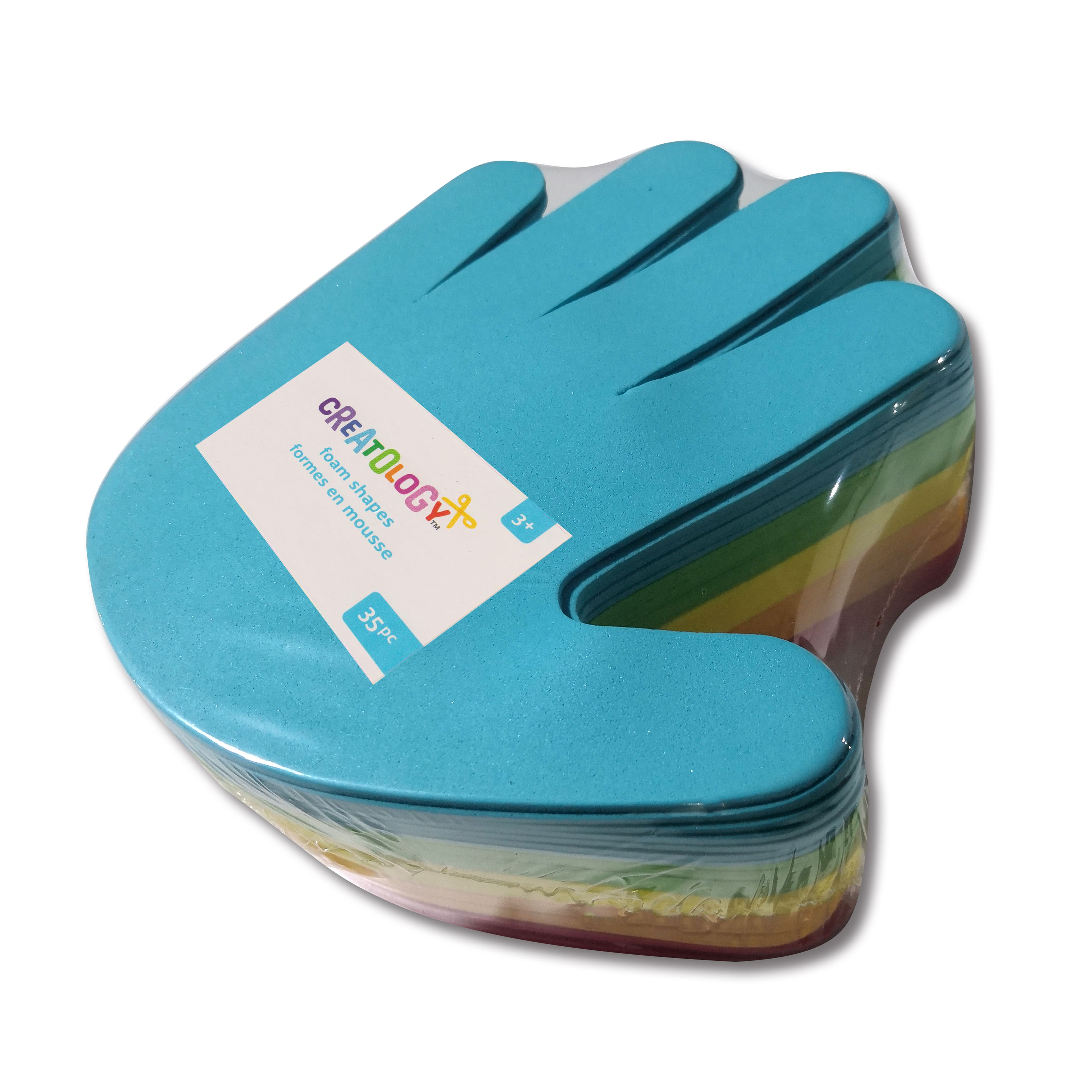 12 Packs: 35 ct. (420 total) 6.5" Primary Hand Foam Shapes by Creatology™