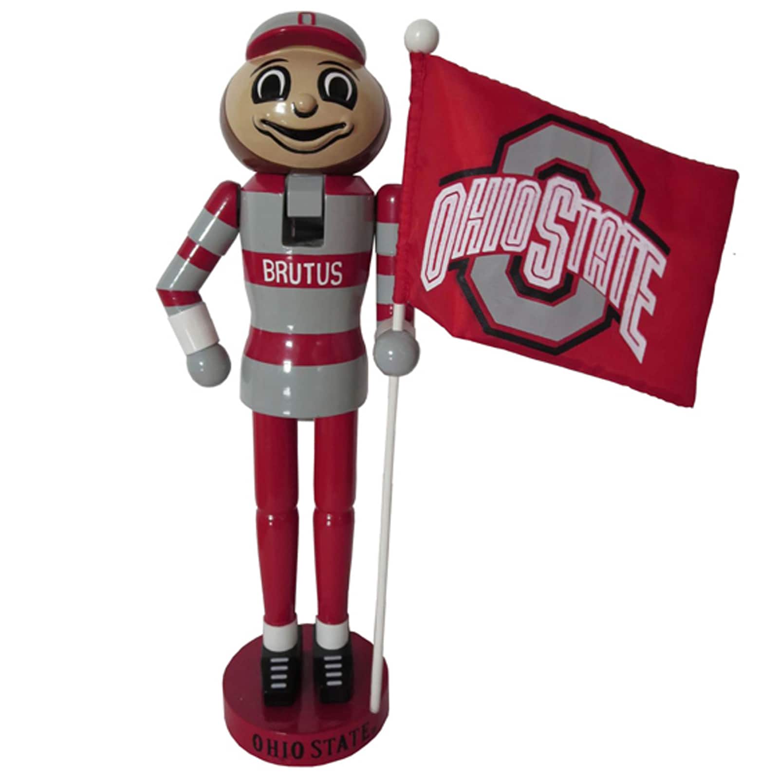 Santa&#x27;s Workshop 12&#x22; Ohio State Mascot &#x26; Flag Nutcracker