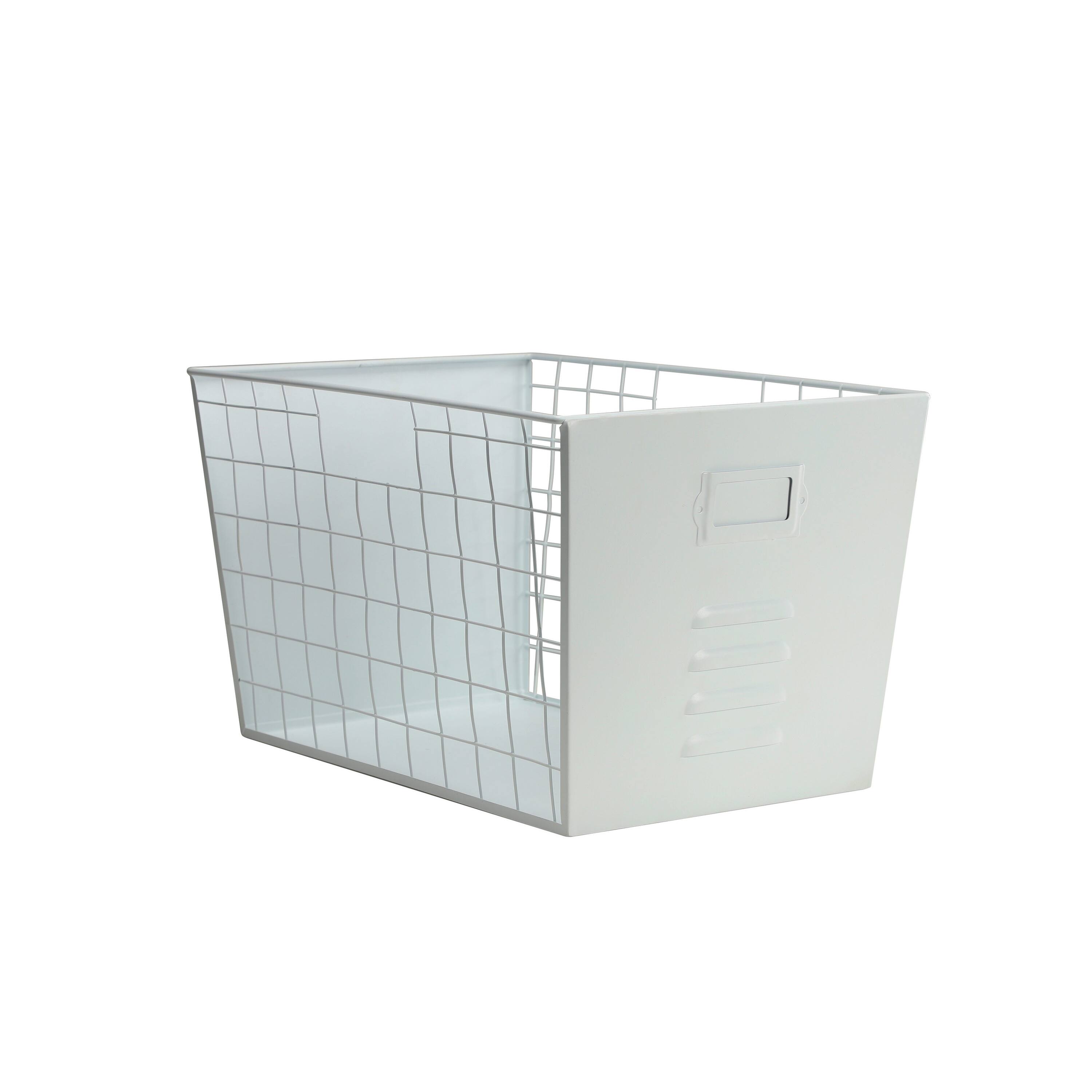 13&#x22; White Wire Multifunctional Basket