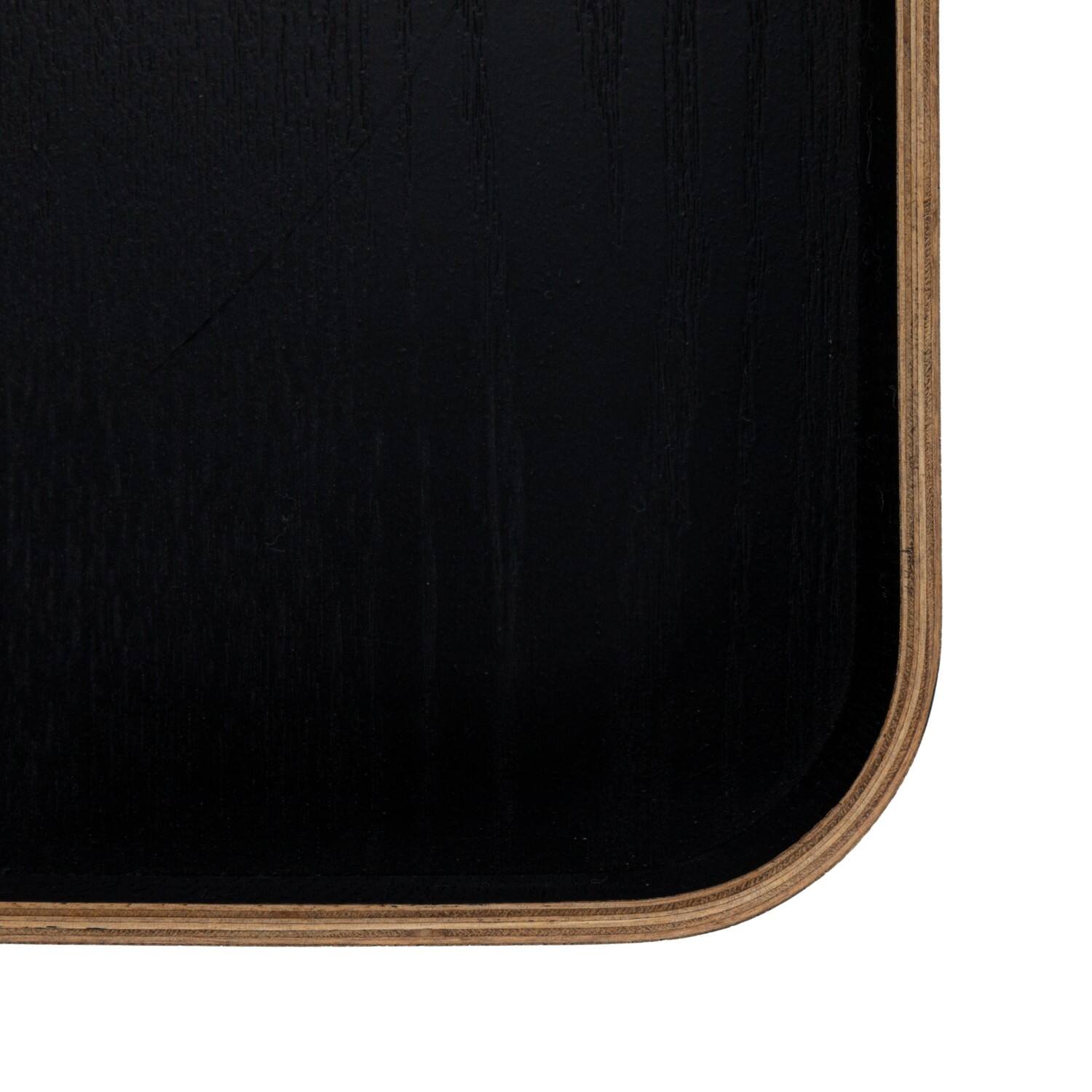 Hello Honey&#xAE; 19.75&#x22; Black Oak Wood Serving Tray with Handles