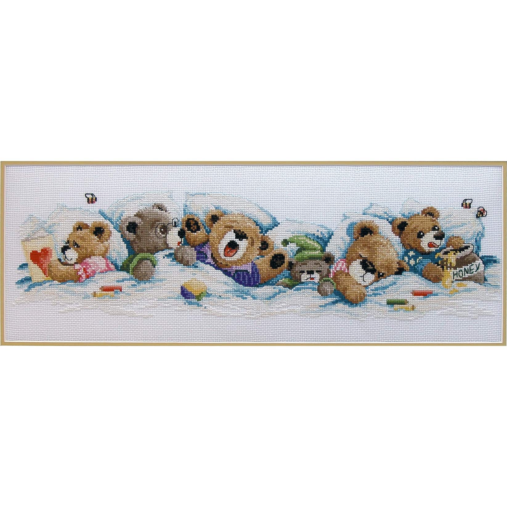 Janlynn&#xAE; Sleepy Bears Counted Cross Stitch Kit
