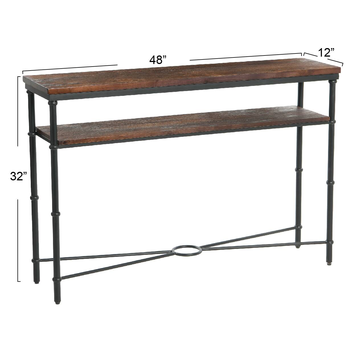 Hello Honey® 48" Saratoga Rustic Wood & Metal Console Table