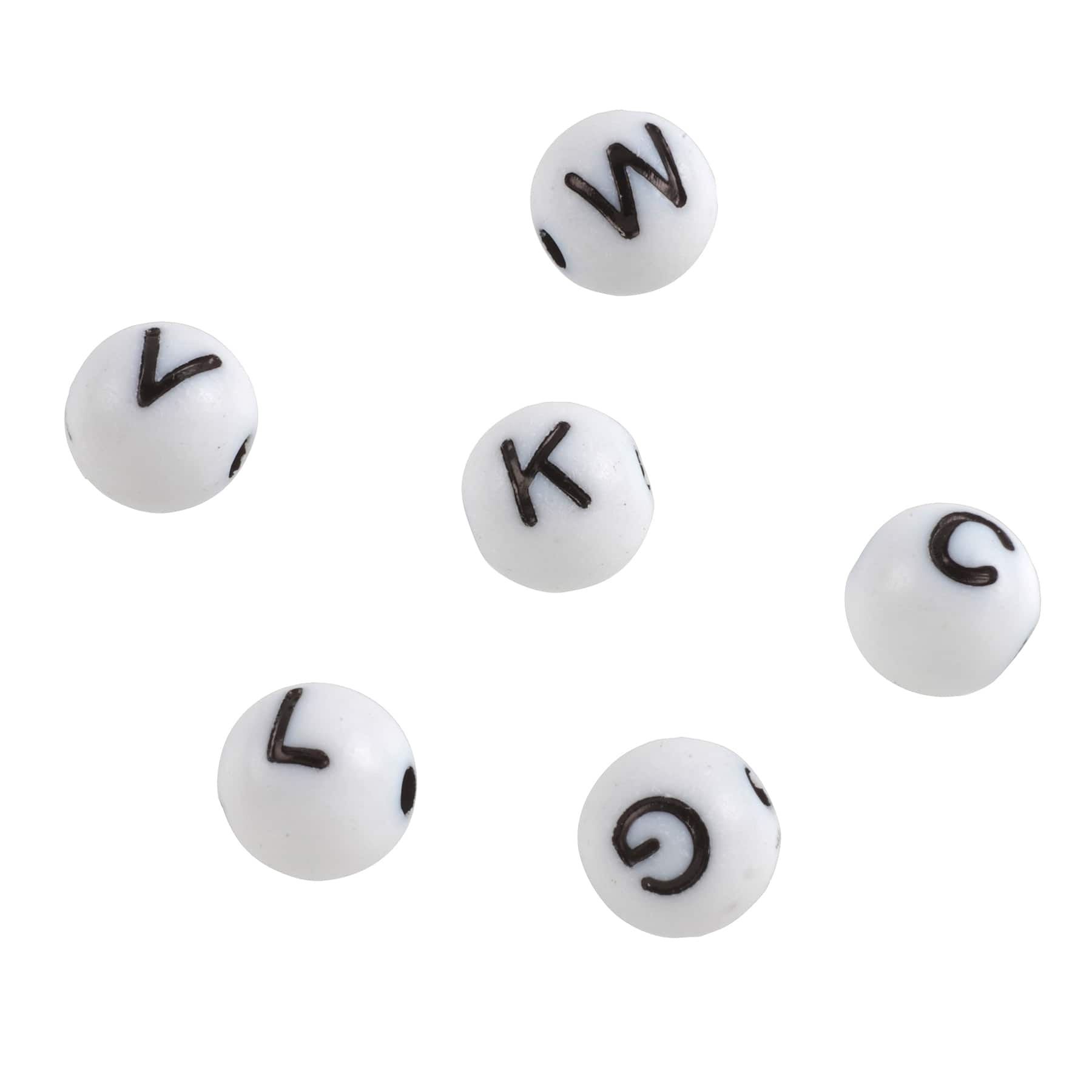 12 Pack: Alphabet Acrylic Round Craft Beads by Bead Landing™, 7.5mm