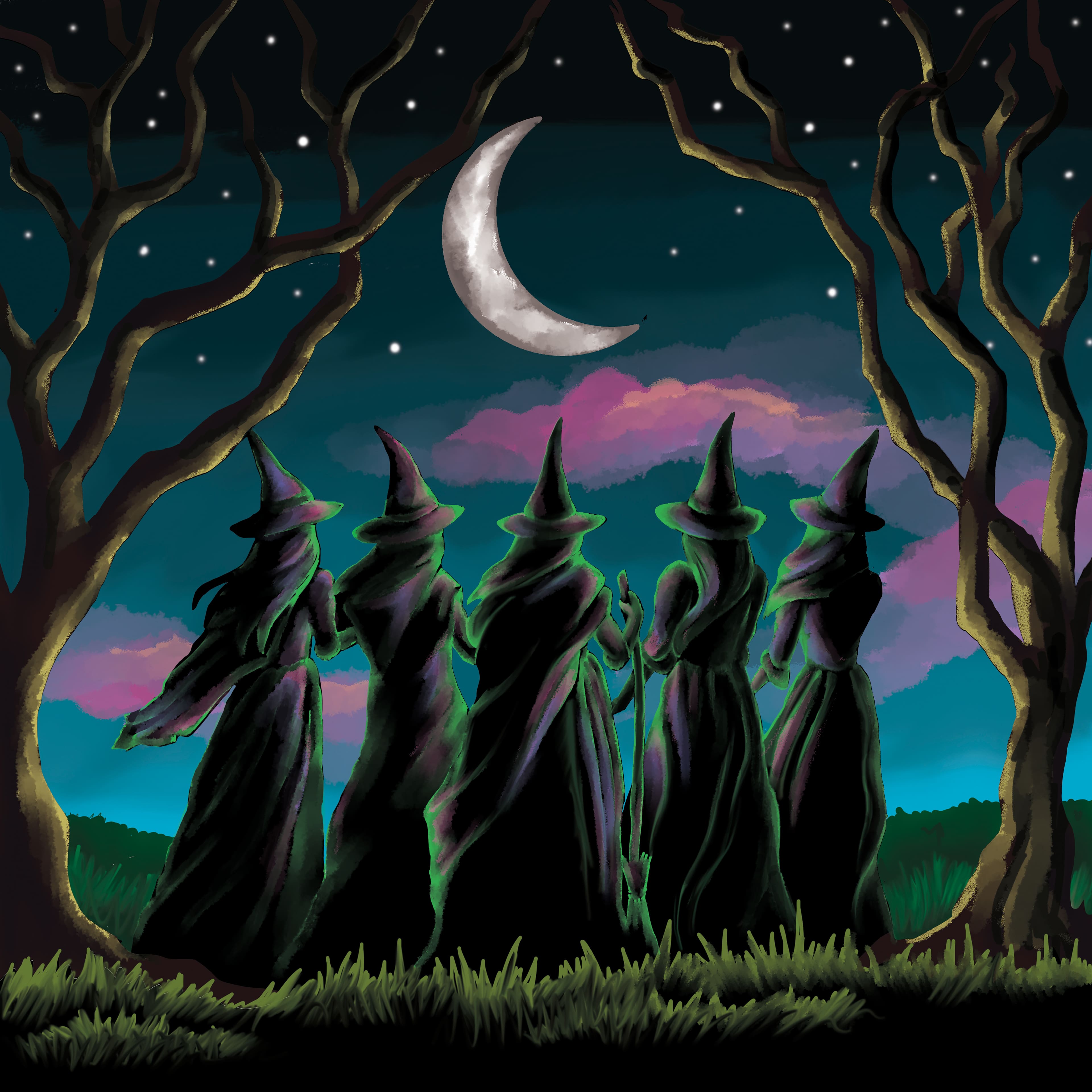 11" x 11" Witches Circle Canvas Painting Kit by Craft Smart®