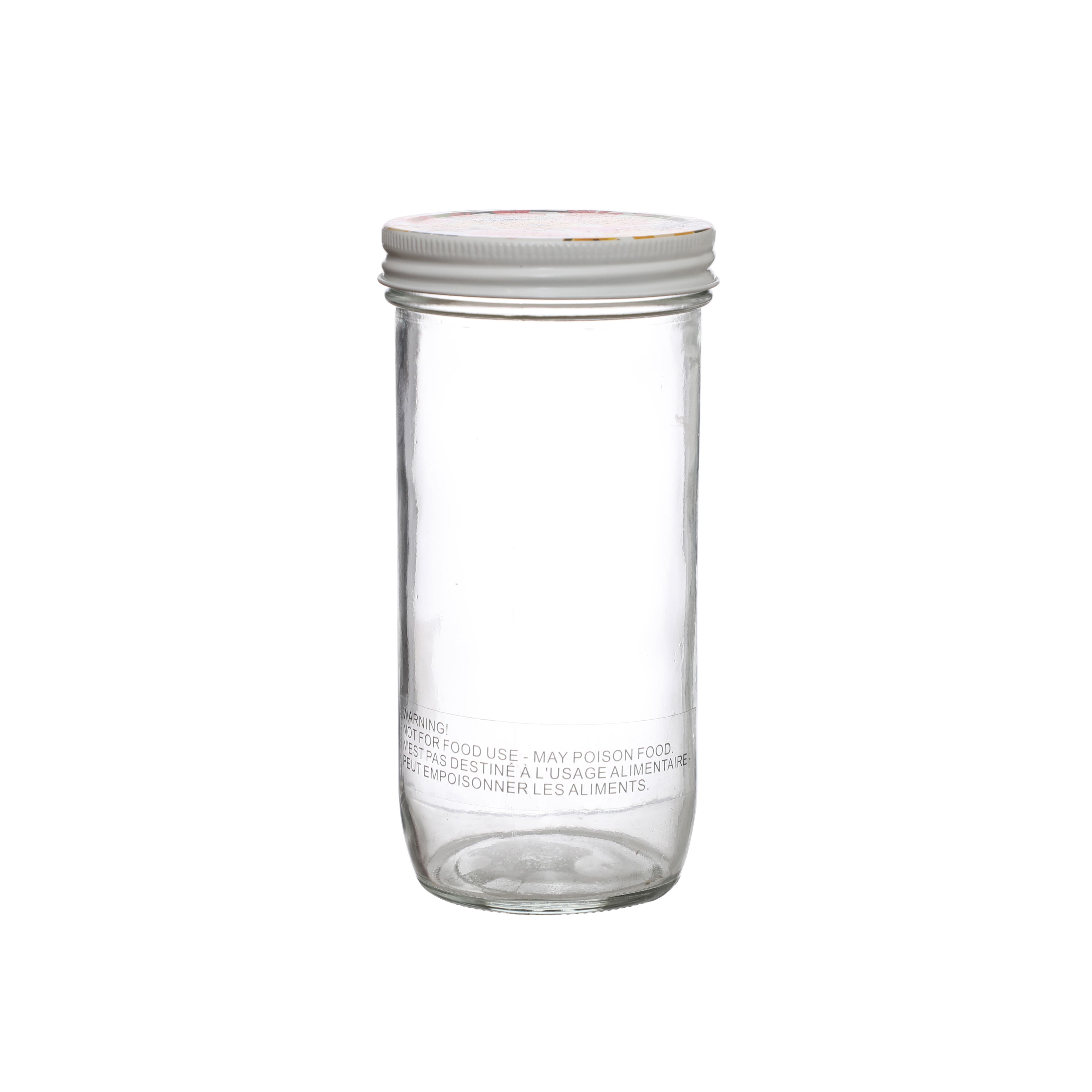 6.25&#x22; Glass Jar with Floral Lid by Ashland&#xAE;