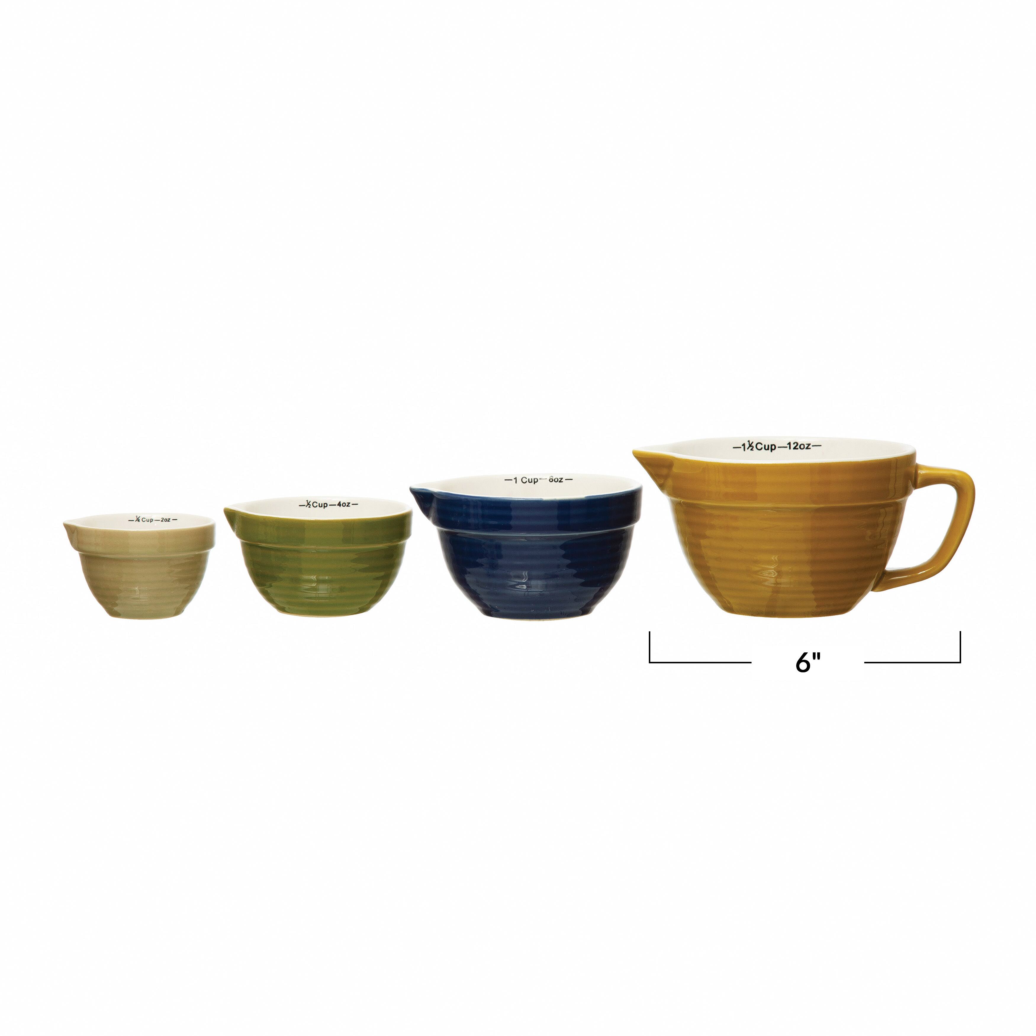 Stoneware Batter Bowl Measuring Cups