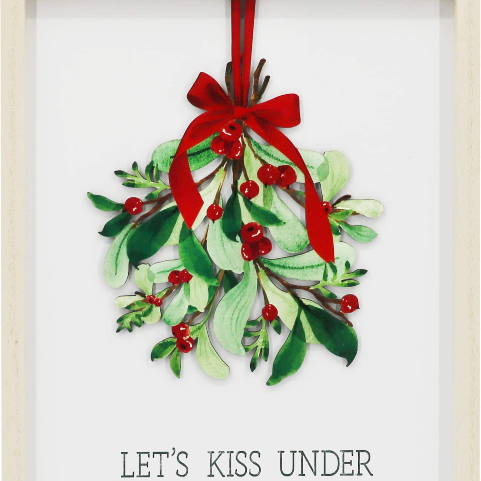 Kiss Under Mistletoe Framed Wall D&#xE9;cor by Ashland&#xAE;