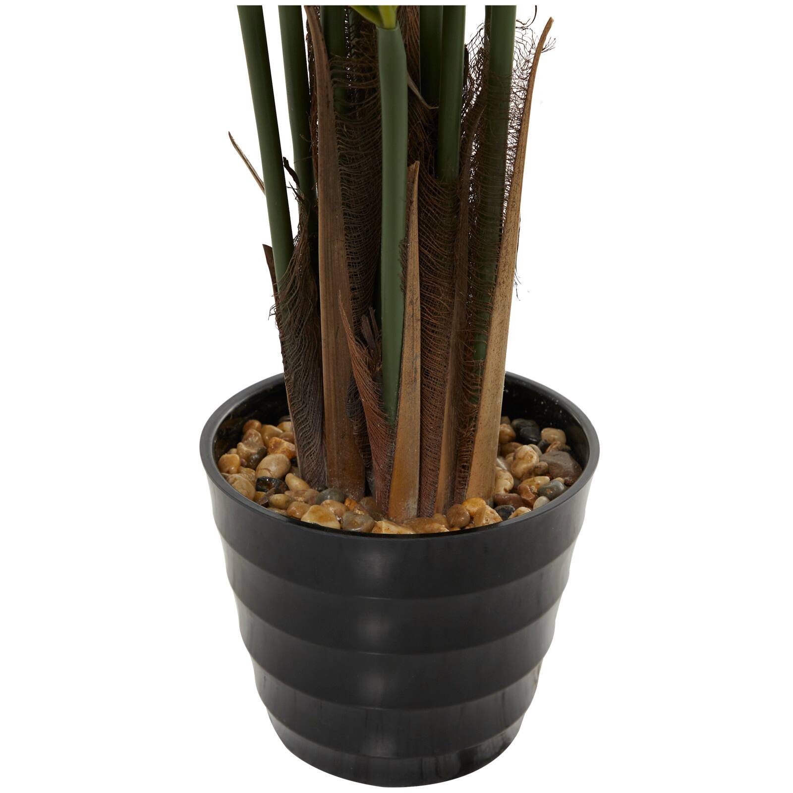 43&#x22; Green Vinyl Contemporary Artificial Tree in a Melamine Pot